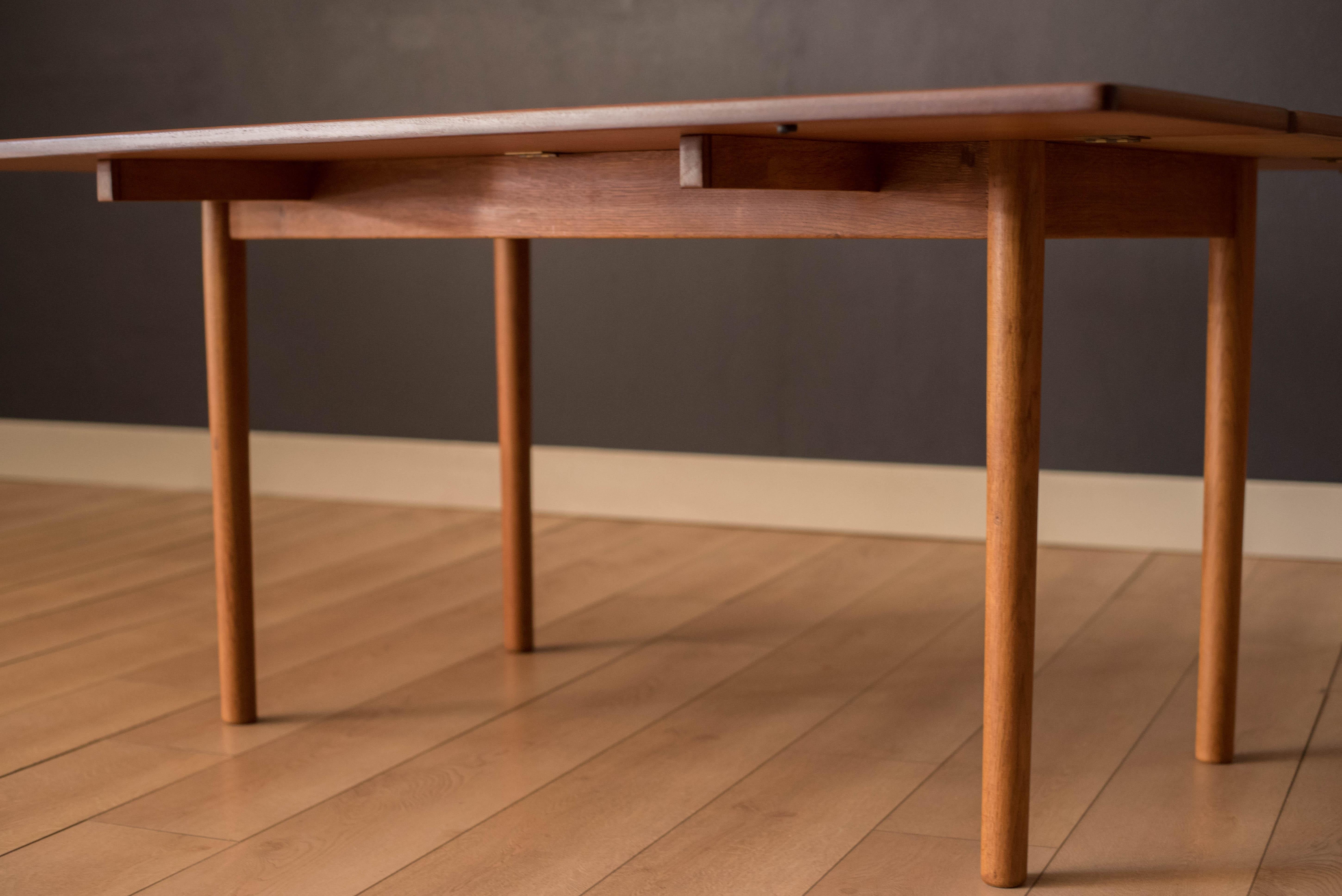 Vintage Danish Teak Drop Leaf Extension Dining Table by Borge Mogensen 5