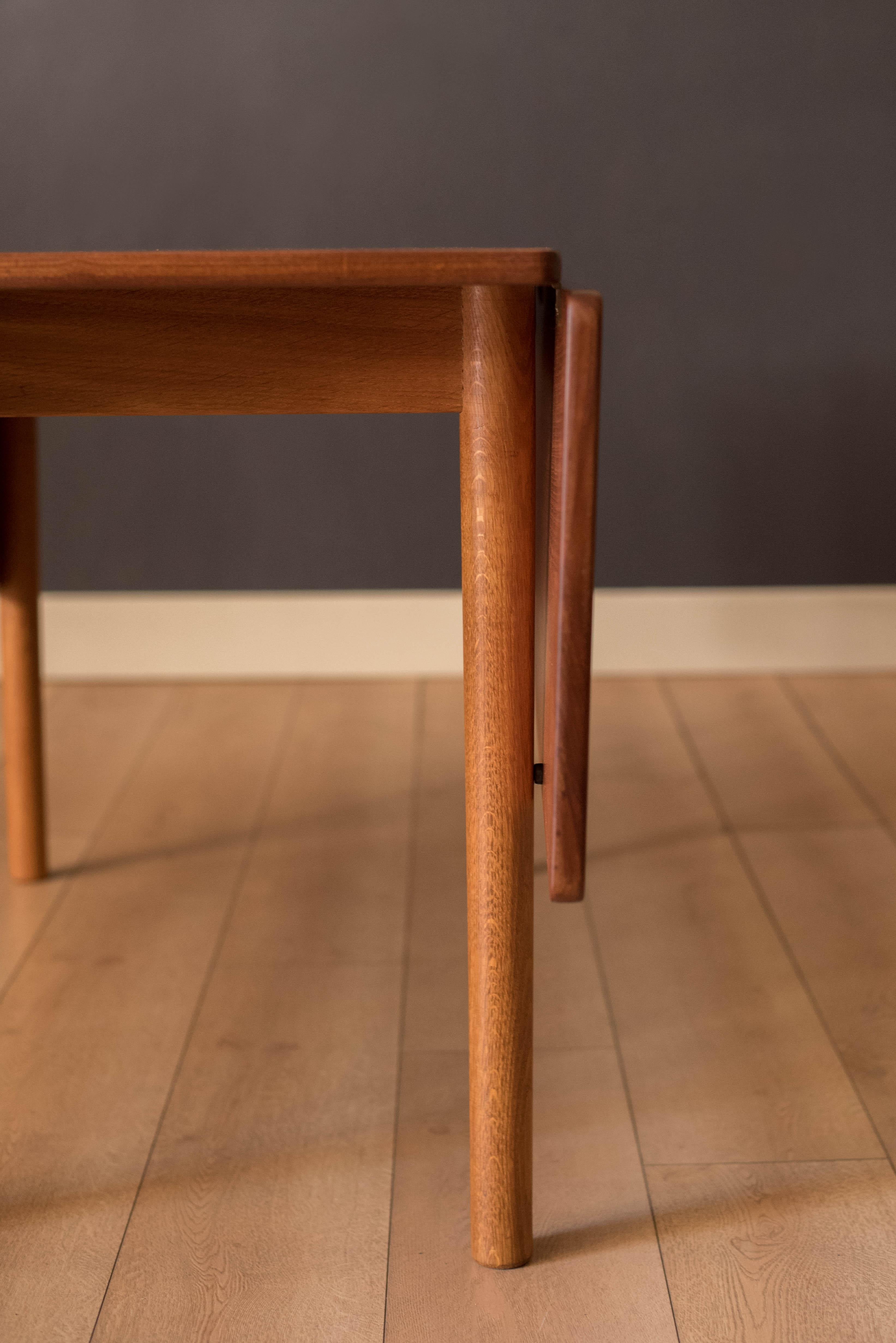 Vintage Danish Teak Drop Leaf Extension Dining Table by Borge Mogensen 7