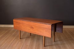 Vintage Danish Teak Drop Leaf Extension Dining Table by Borge Mogensen