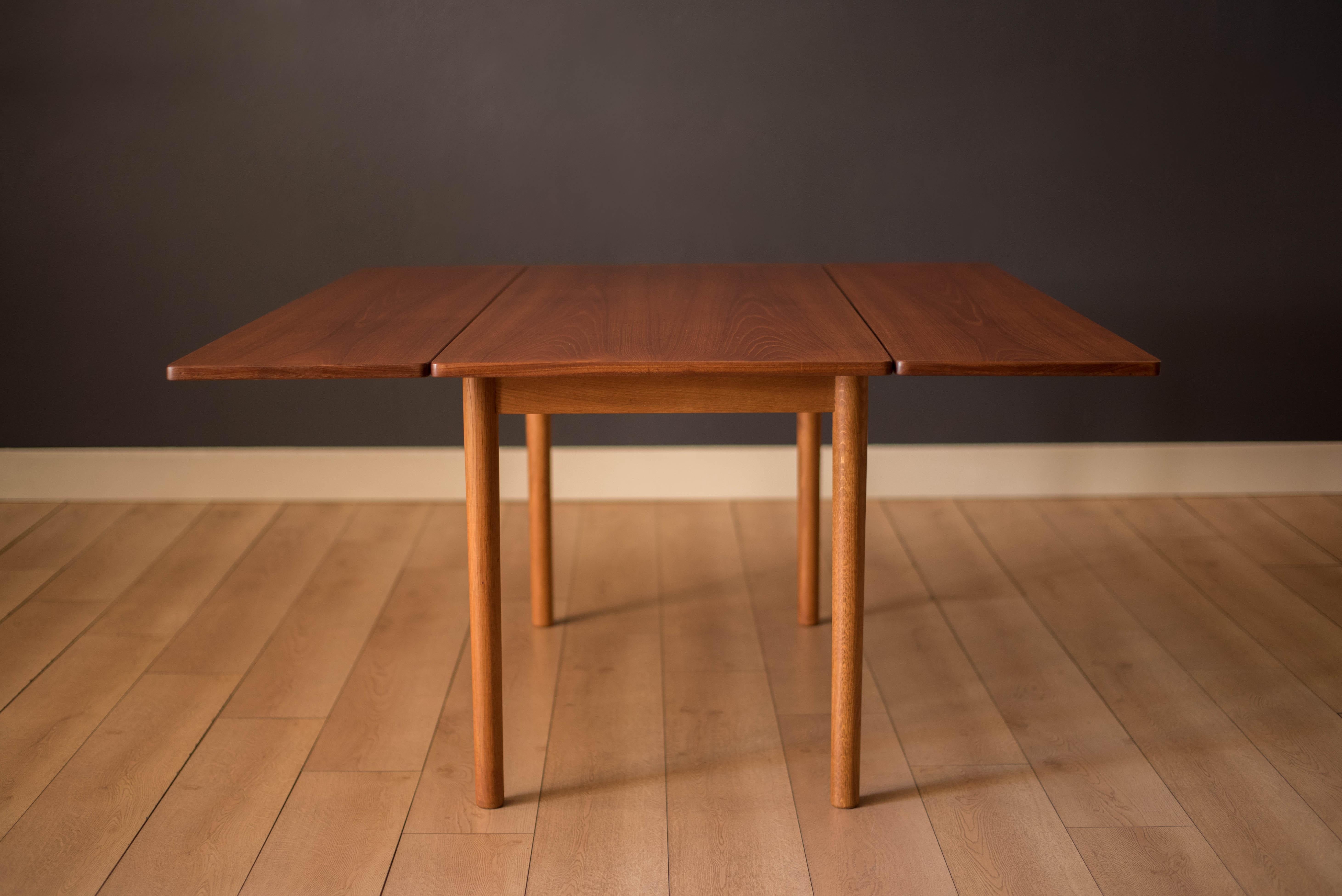Vintage Danish Teak Drop Leaf Extension Dining Table by Borge Mogensen 1