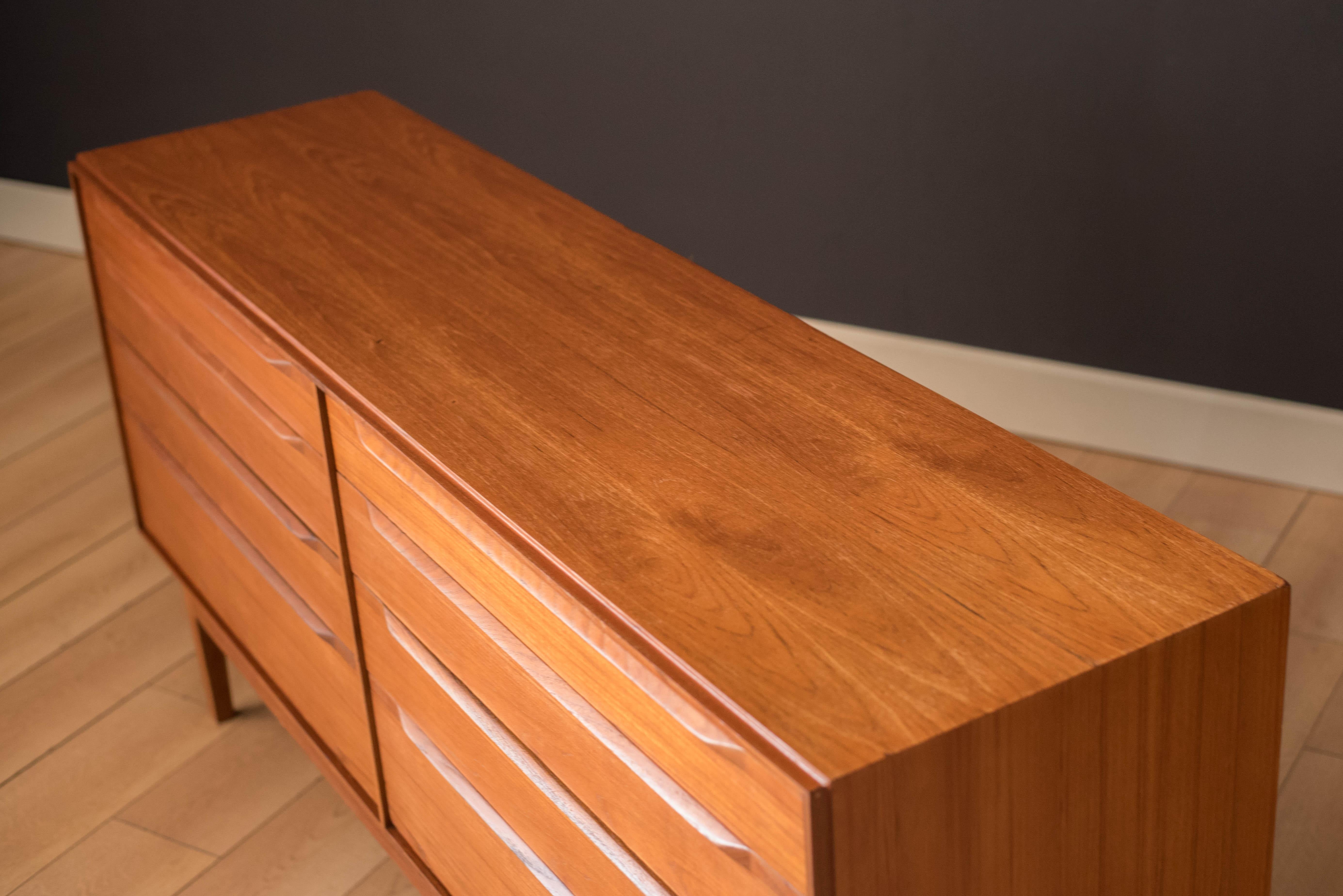 Scandinavian Modern Vintage Danish Teak Eight-Drawer Dresser by Ib Kofod-Larsen for Fredericia