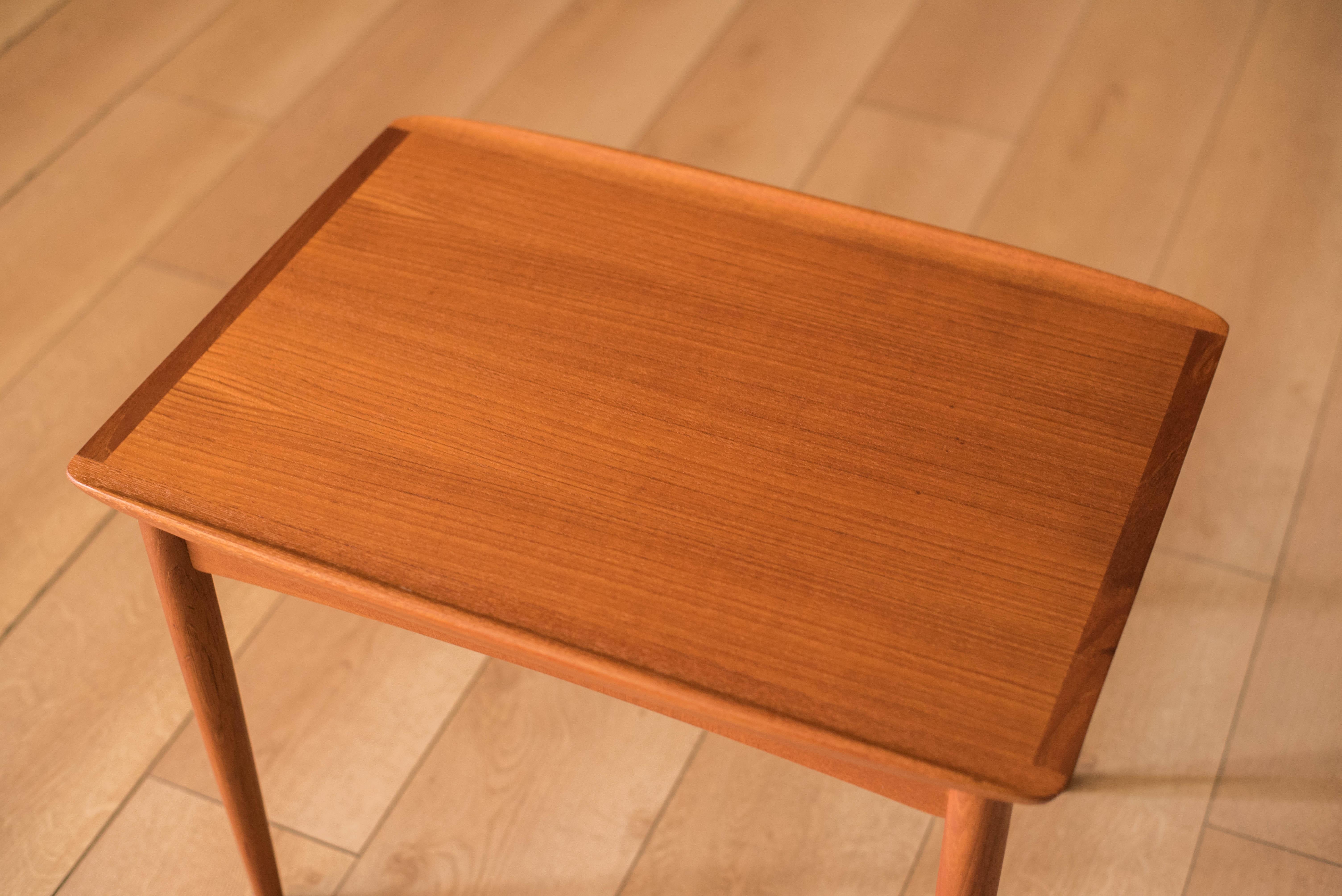 Scandinavian Modern Vintage Danish Teak End Table by Møbelintarsia