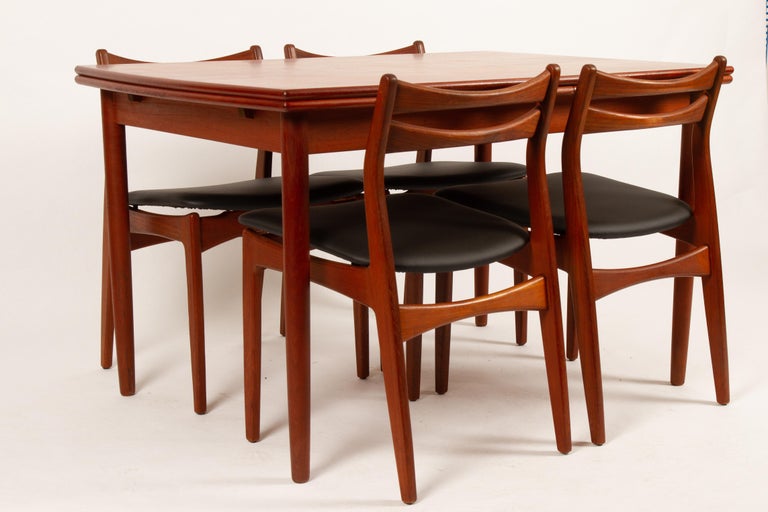 Vintage Danish Teak Extendable Dining Table, 1960s at 1stDibs