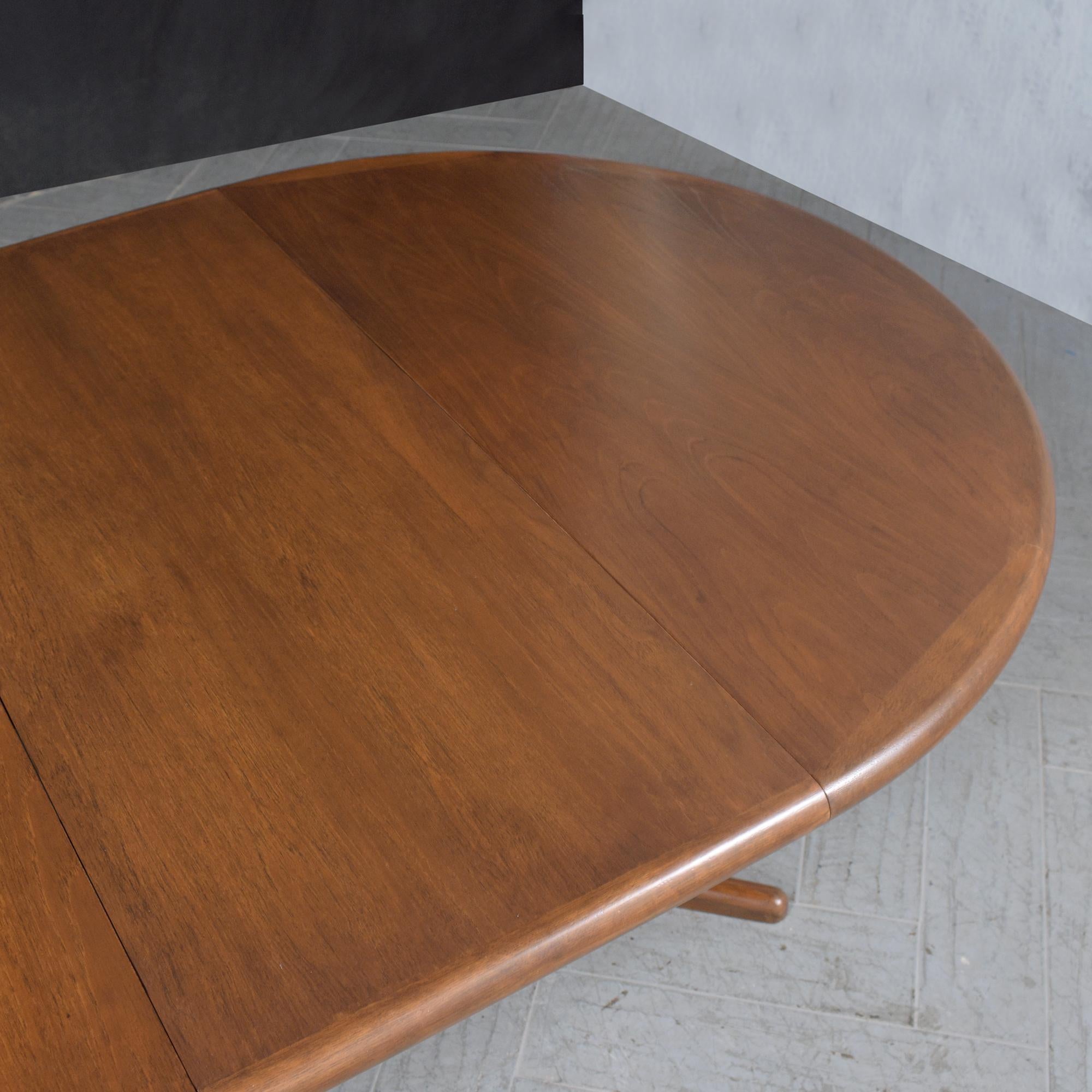 Lacquer Vintage Danish Extendable Dining Table: Mid-Century Modern Elegance