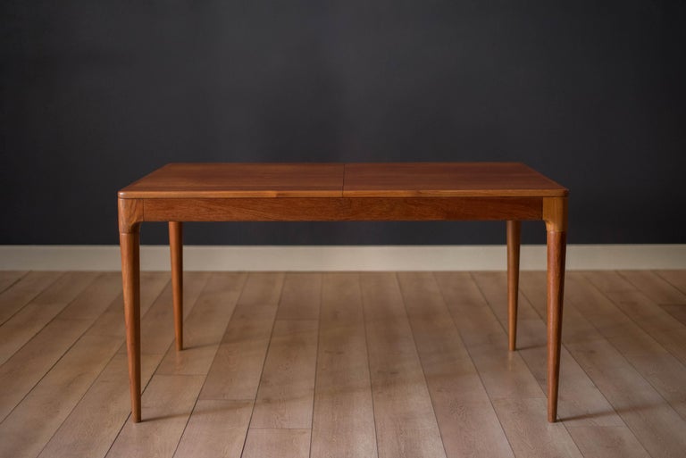 Vintage Danish Teak Extension Dining Table by Arne Hovmand-Olsen for Mogens Kold For Sale 1