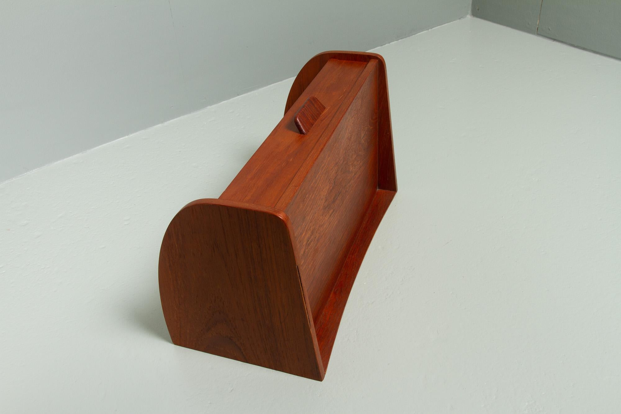 Vintage Danish Teak Floating Shelf, 1960s. 14