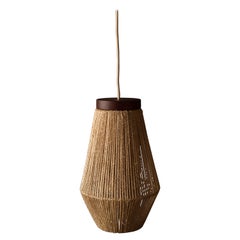 Lampada a sospensione vintage in teak Fog & Mørup di Ib Fabiansen