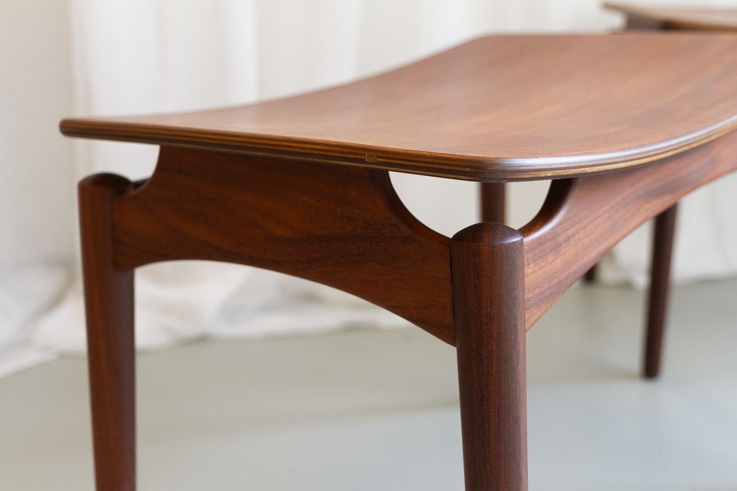 Vintage Danish Teak Fußhocker von Sigfred Omann für Ølholm 1950s. 2er Set. im Angebot 6