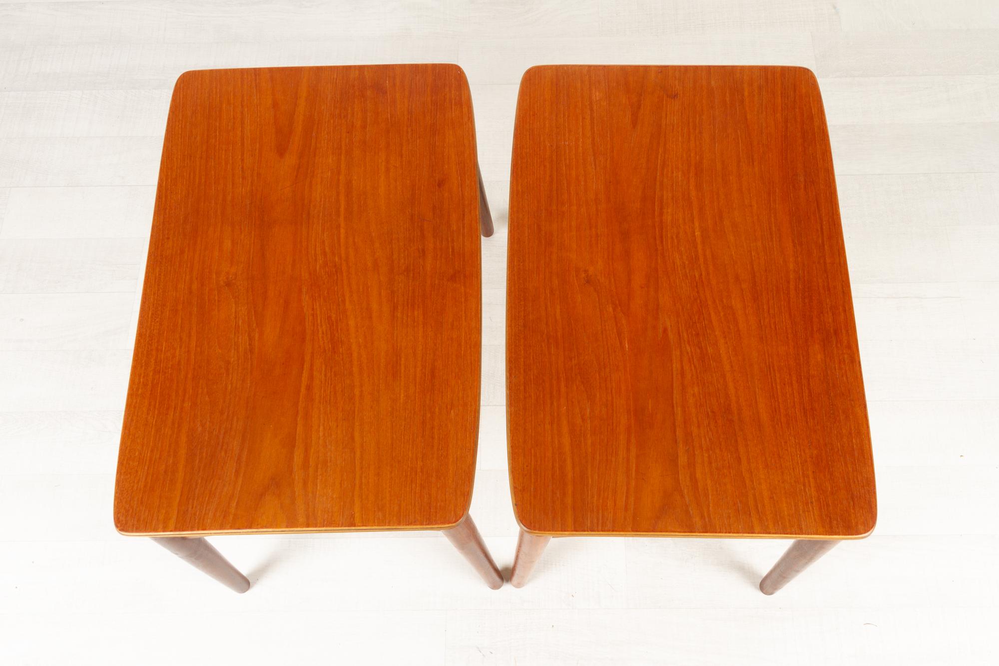 Vintage Danish Teak Footstools by Sigfred Omann for Ølholm 1950s Set of 2 For Sale 3