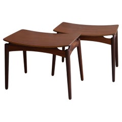 Vintage Danish Teak Footstools by Sigfred Omann for Ølholm 1950s .Set of 2.