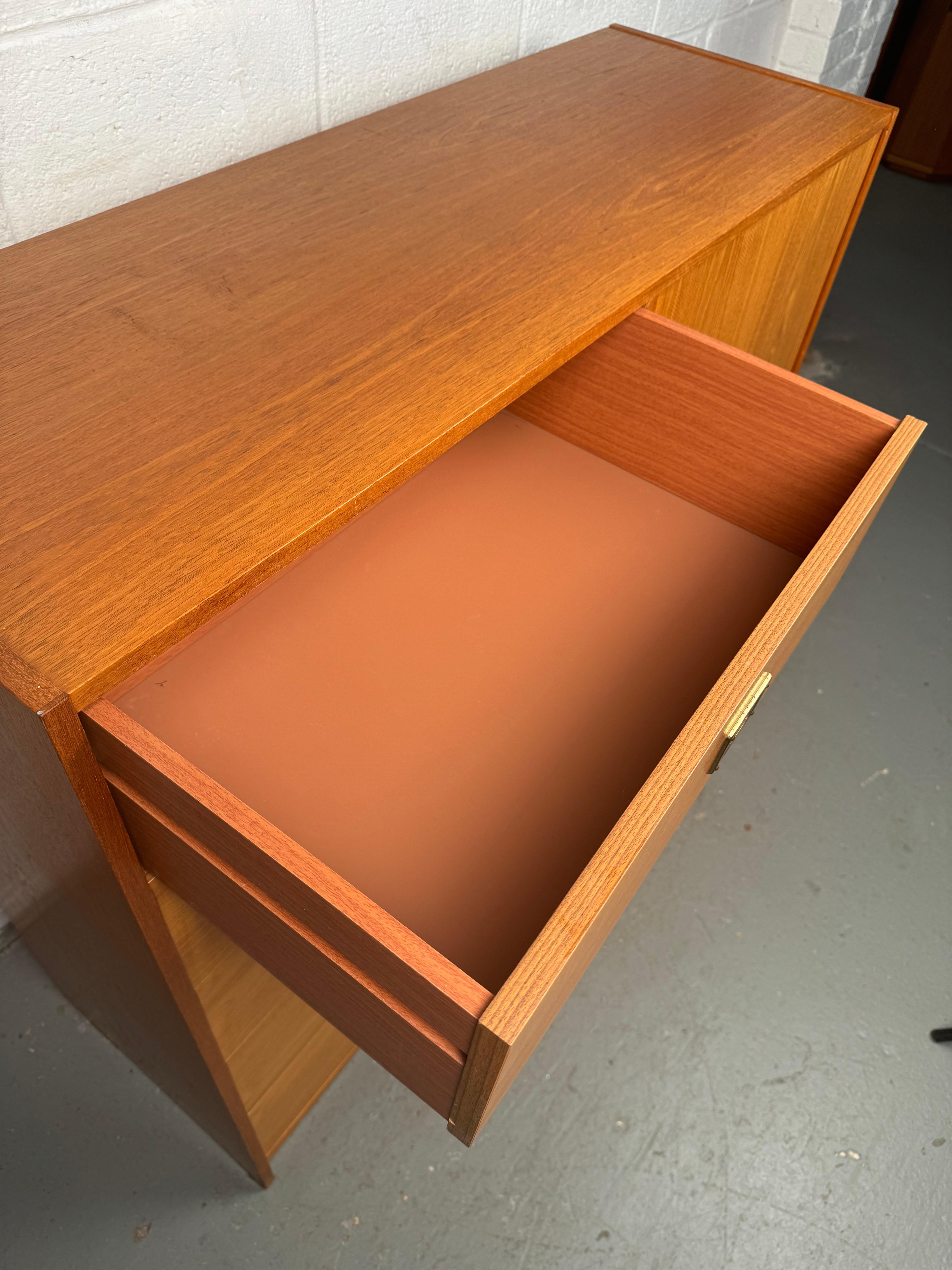 Campaign Style Danish Teak Gentleman's Dresser For Sale 7