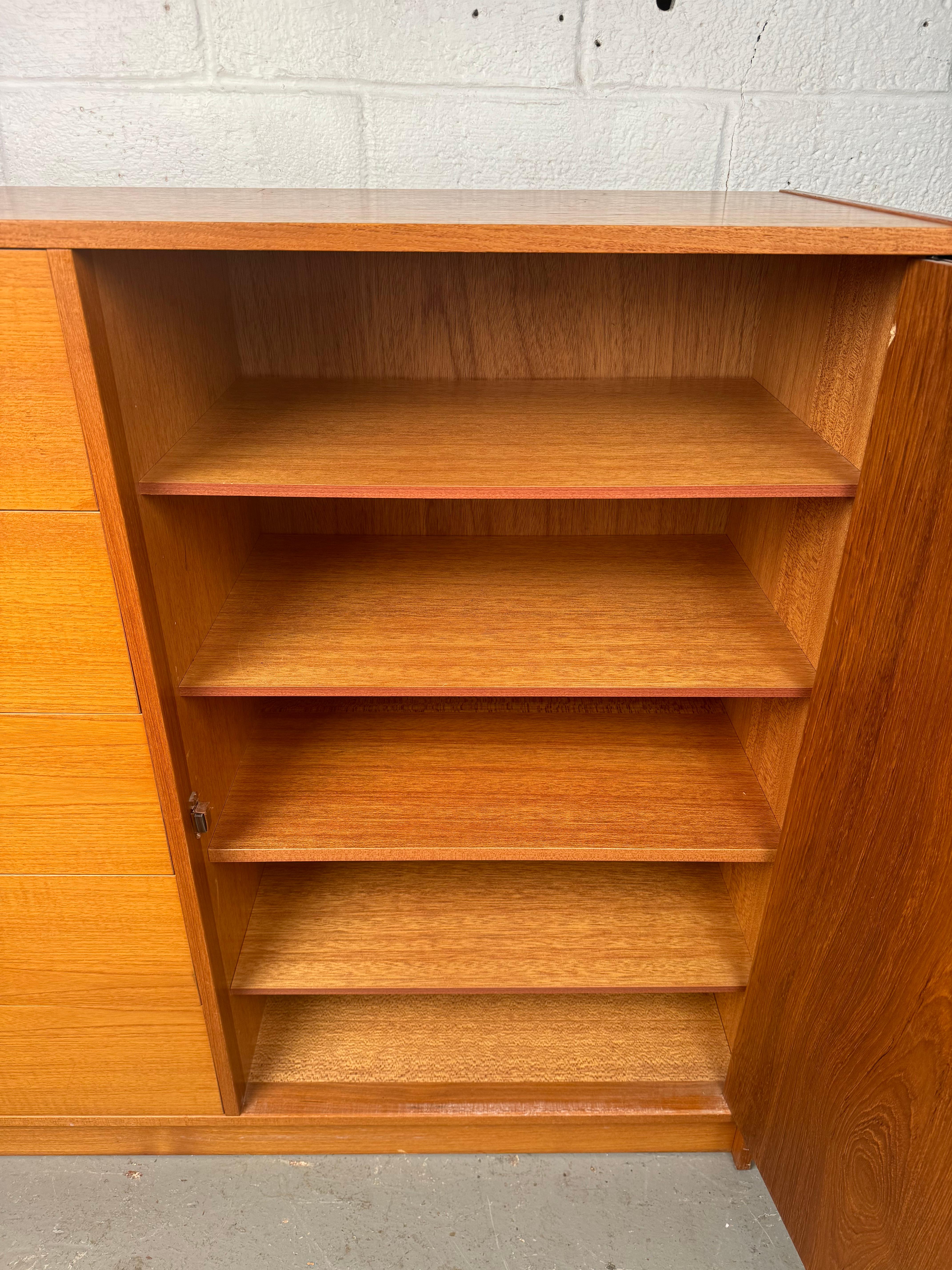Campaign Style Danish Teak Gentleman's Dresser For Sale 9