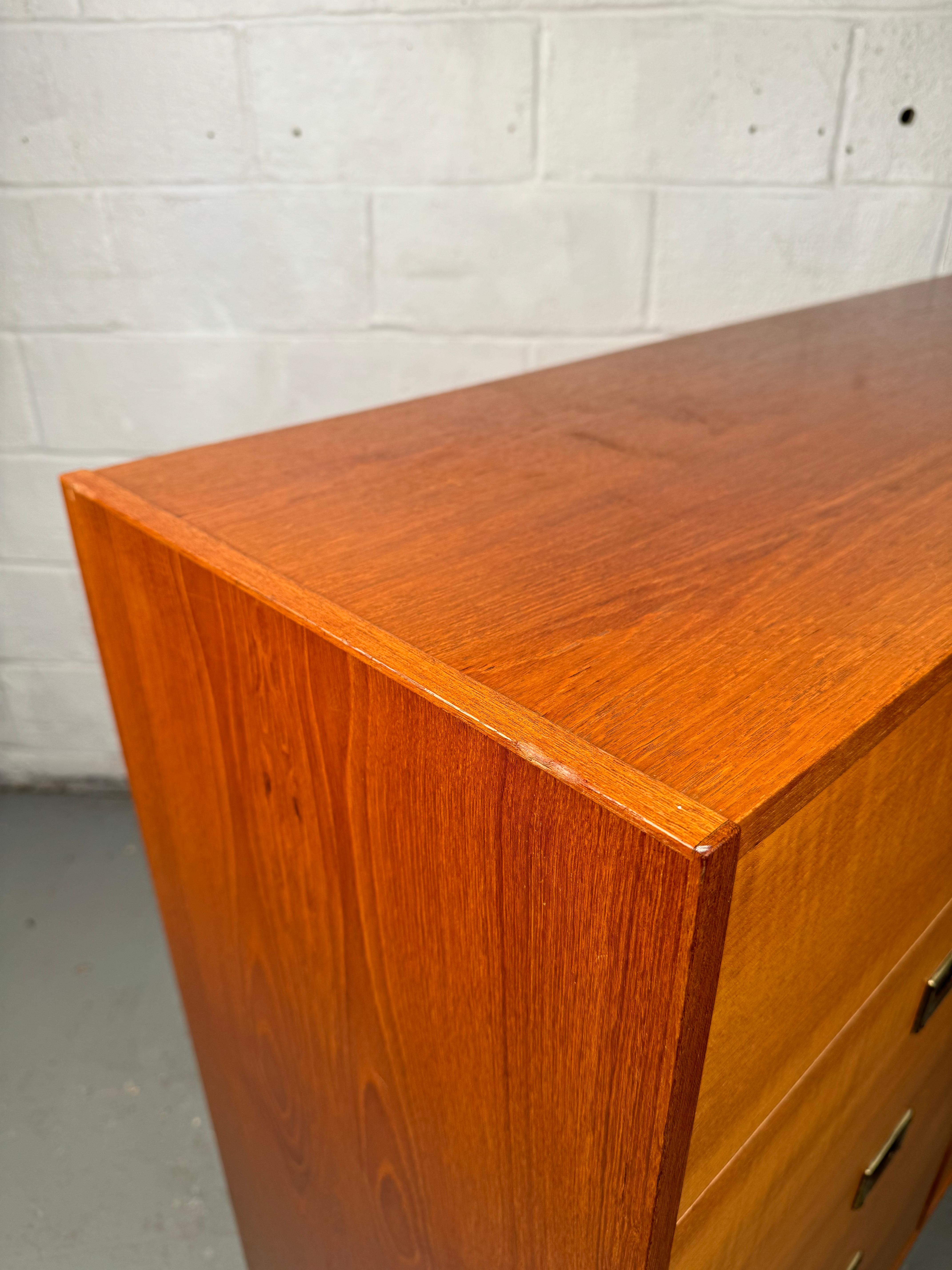 Campaign Style Danish Teak Gentleman's Dresser For Sale 12