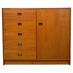 Campaign Style Danish Teak Gentleman's Dresser