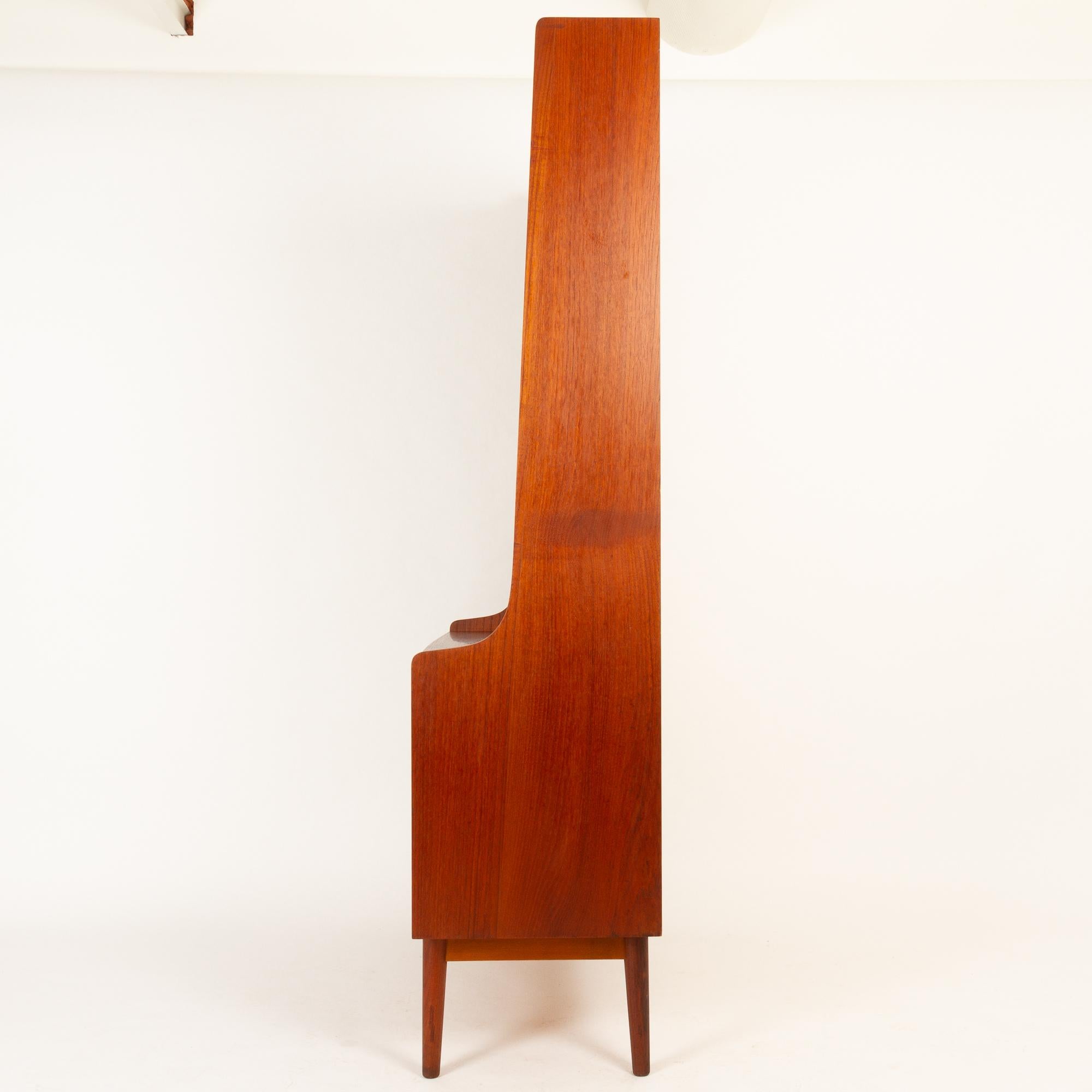 Vintage Danish Teak High Secretaire by Johannes Sorth, 1960s 8