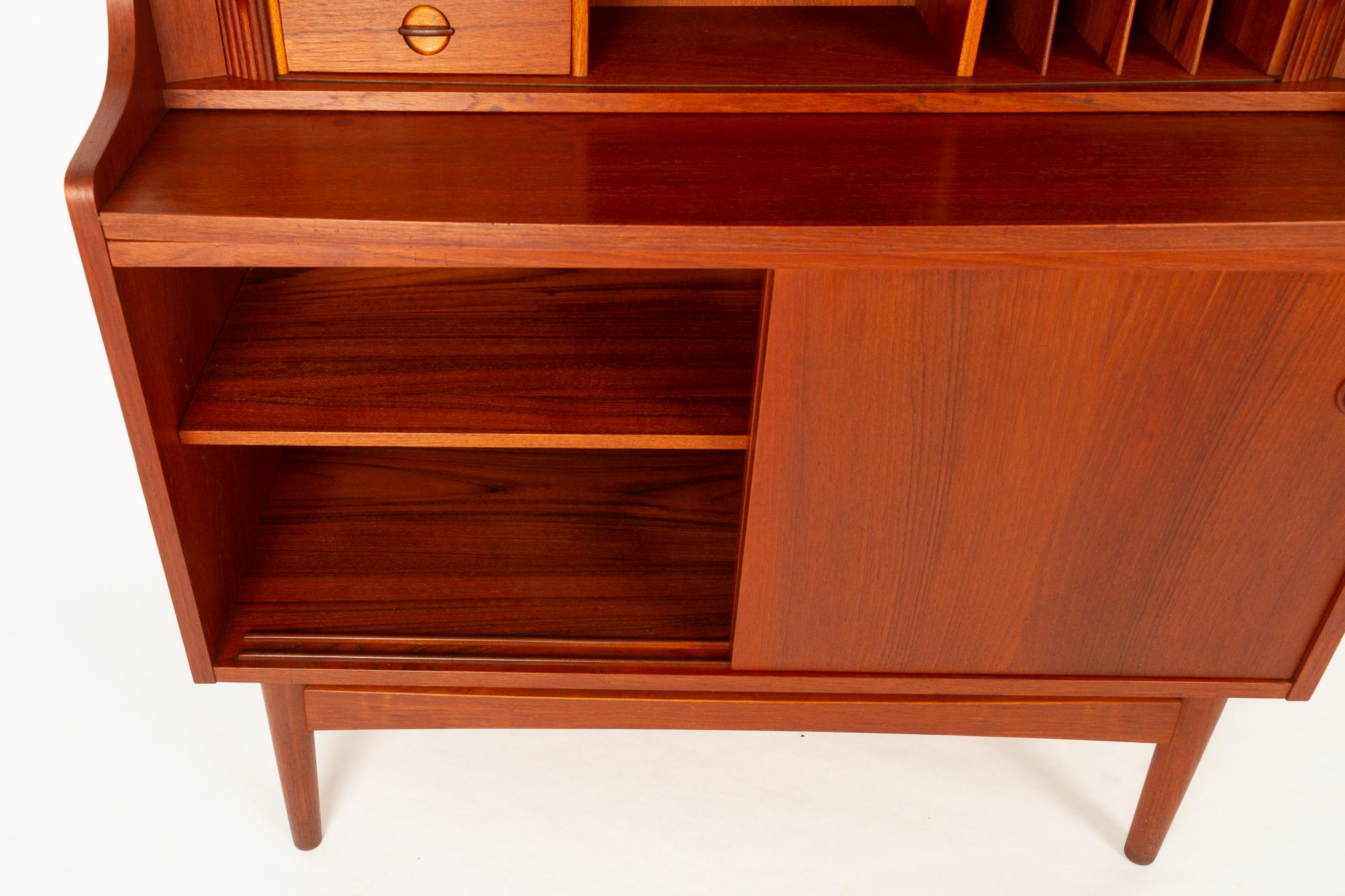 Mid-Century Modern Vintage Danish Teak High Secretaire by Johannes Sorth, 1960s