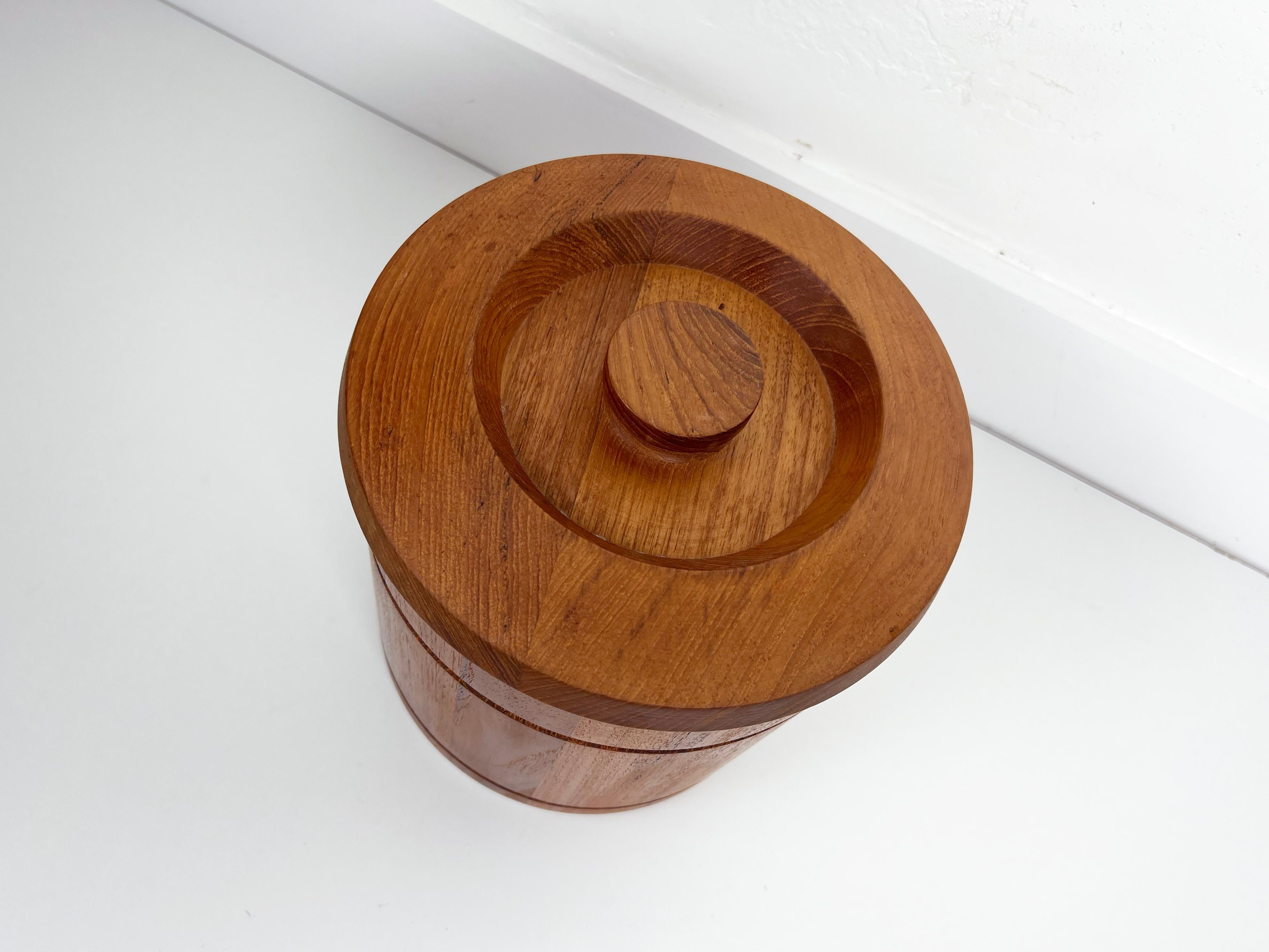 Scandinavian Modern Vintage Danish Teak Ice Bucket