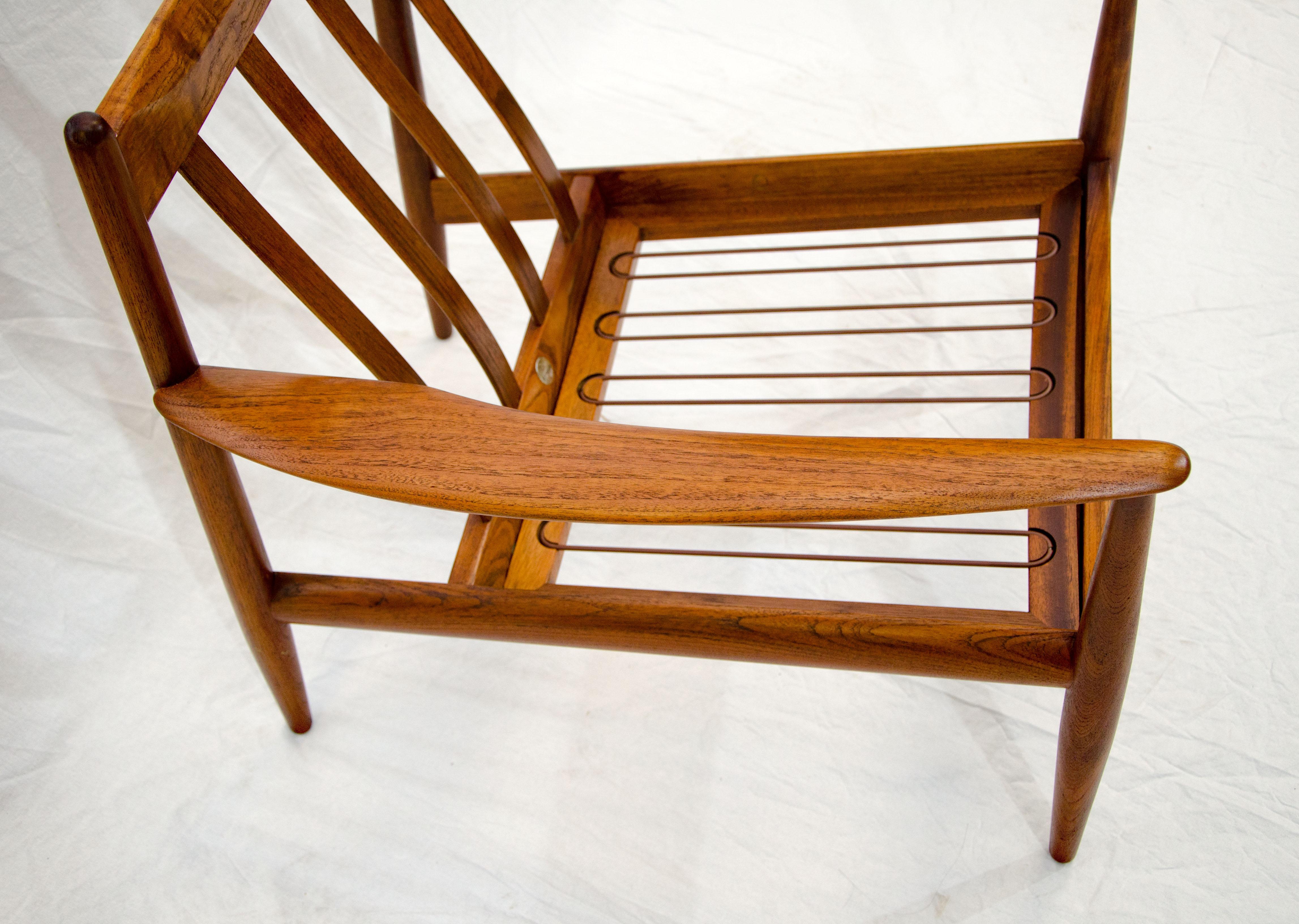 Vintage Danish Teak Lounge Chair, Grete Jalk 9