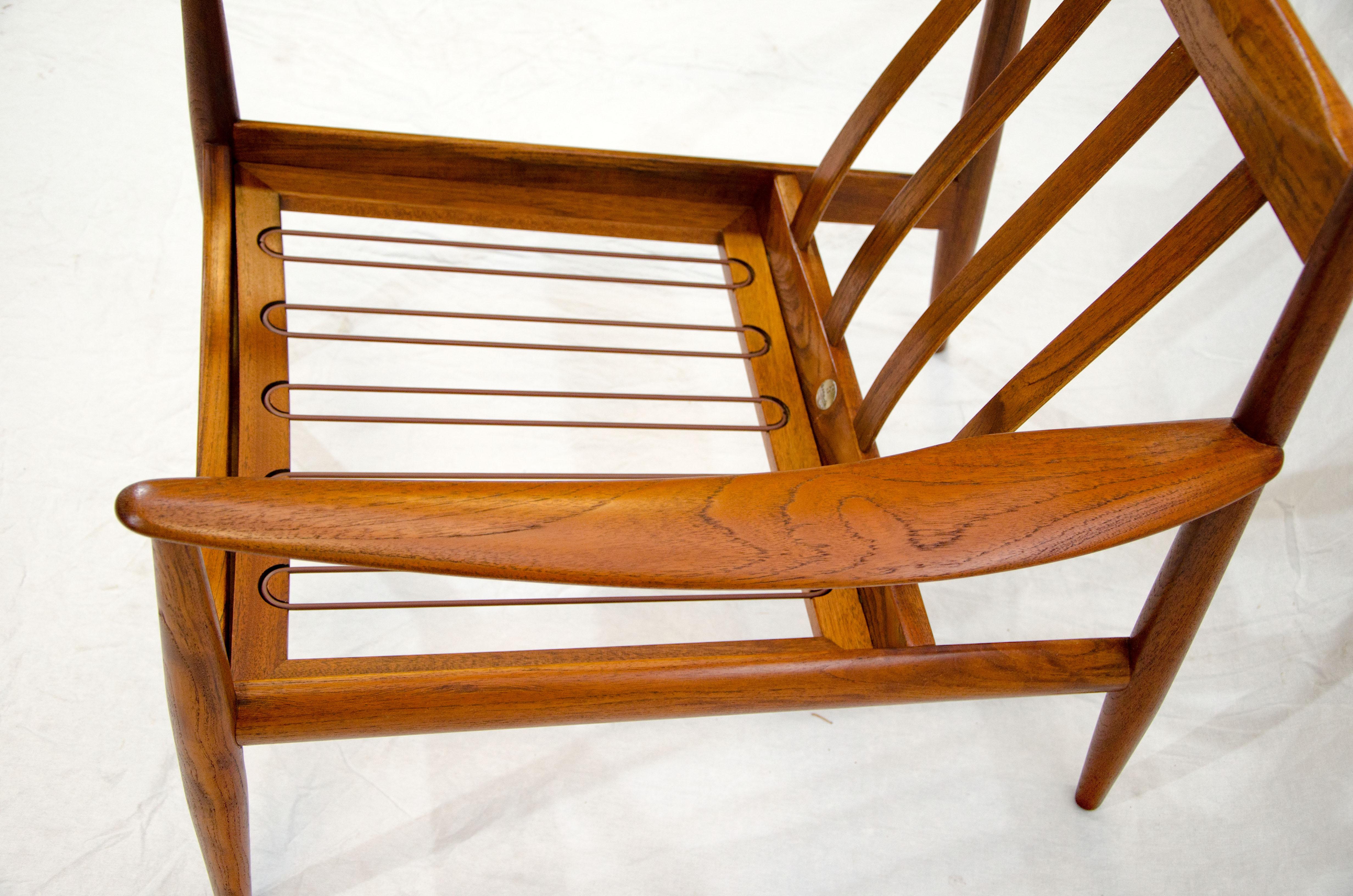Vintage Danish Teak Lounge Chair, Grete Jalk 10