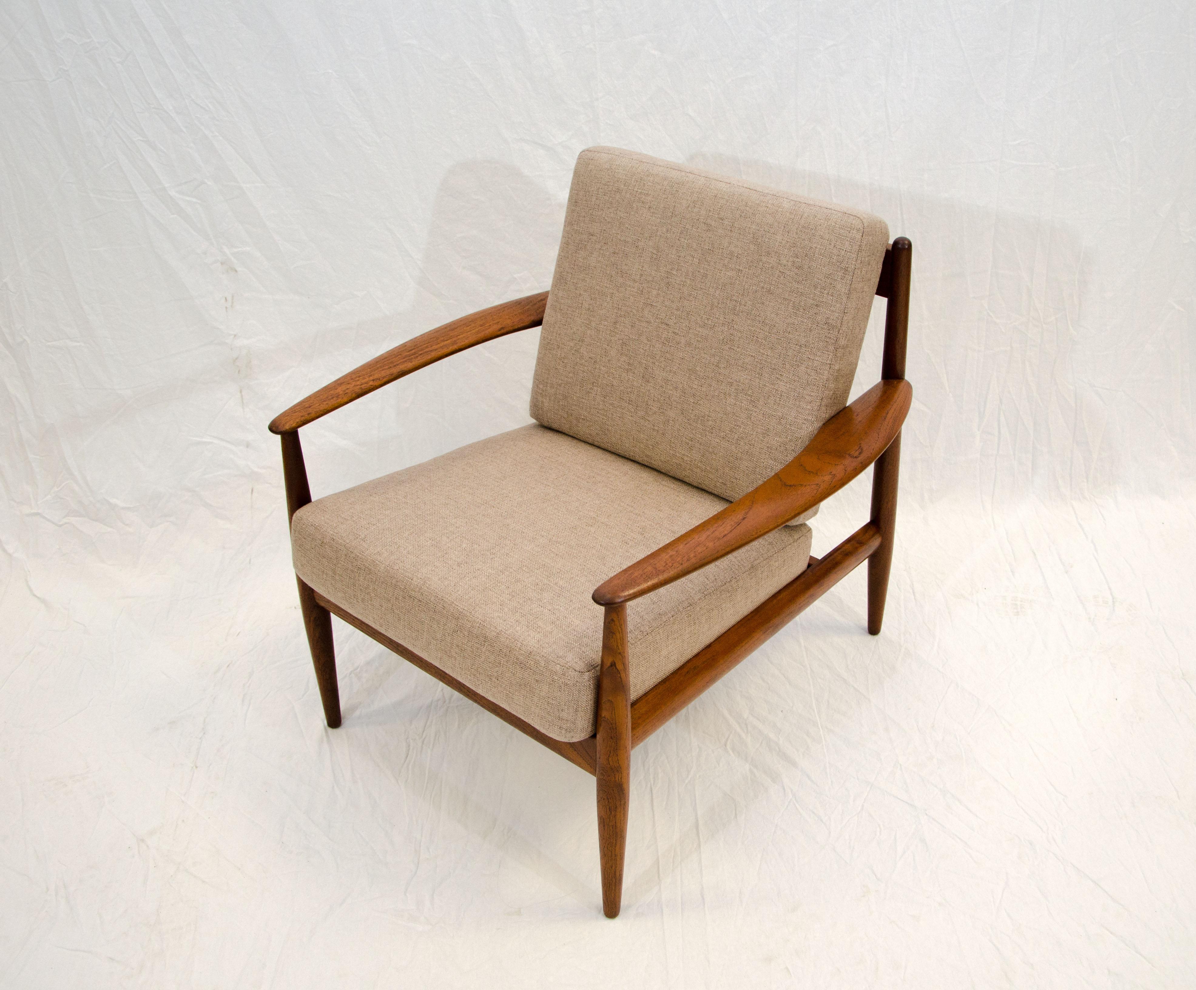 Scandinavian Modern Vintage Danish Teak Lounge Chair, Grete Jalk