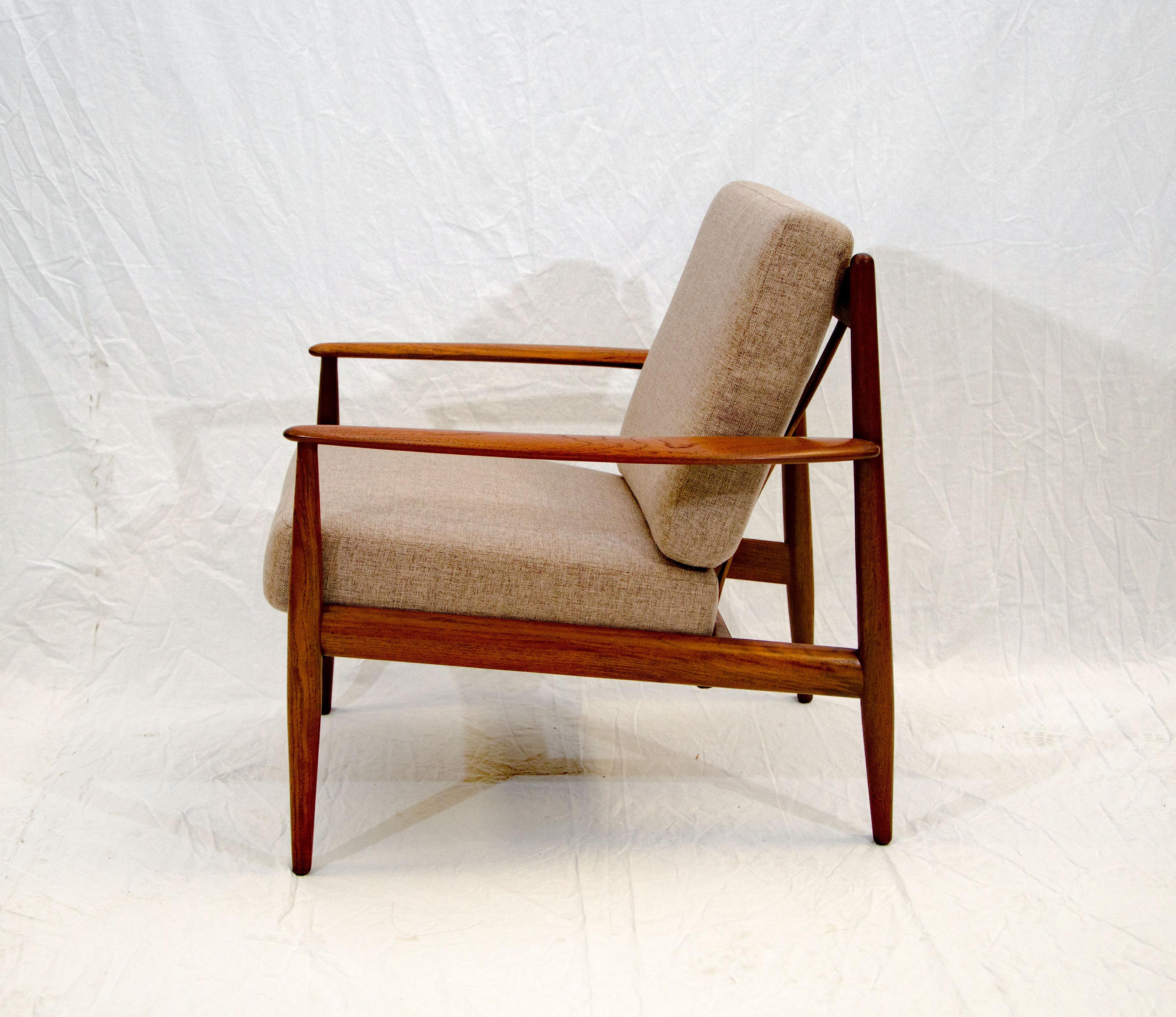 Vintage Danish Teak Lounge Chair, Grete Jalk In Good Condition In Crockett, CA