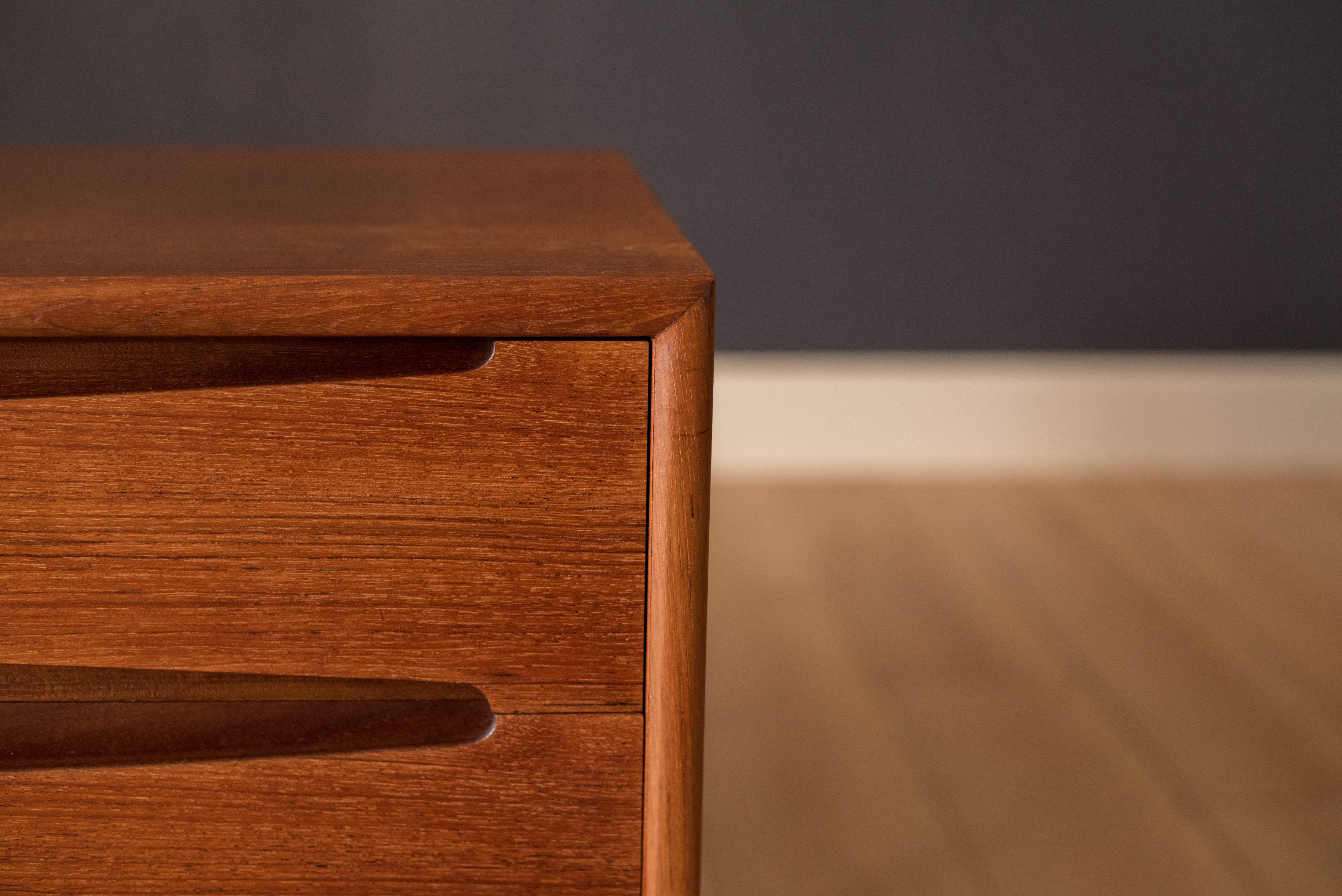 Vintage Danish Teak Low Chest of Drawers 5