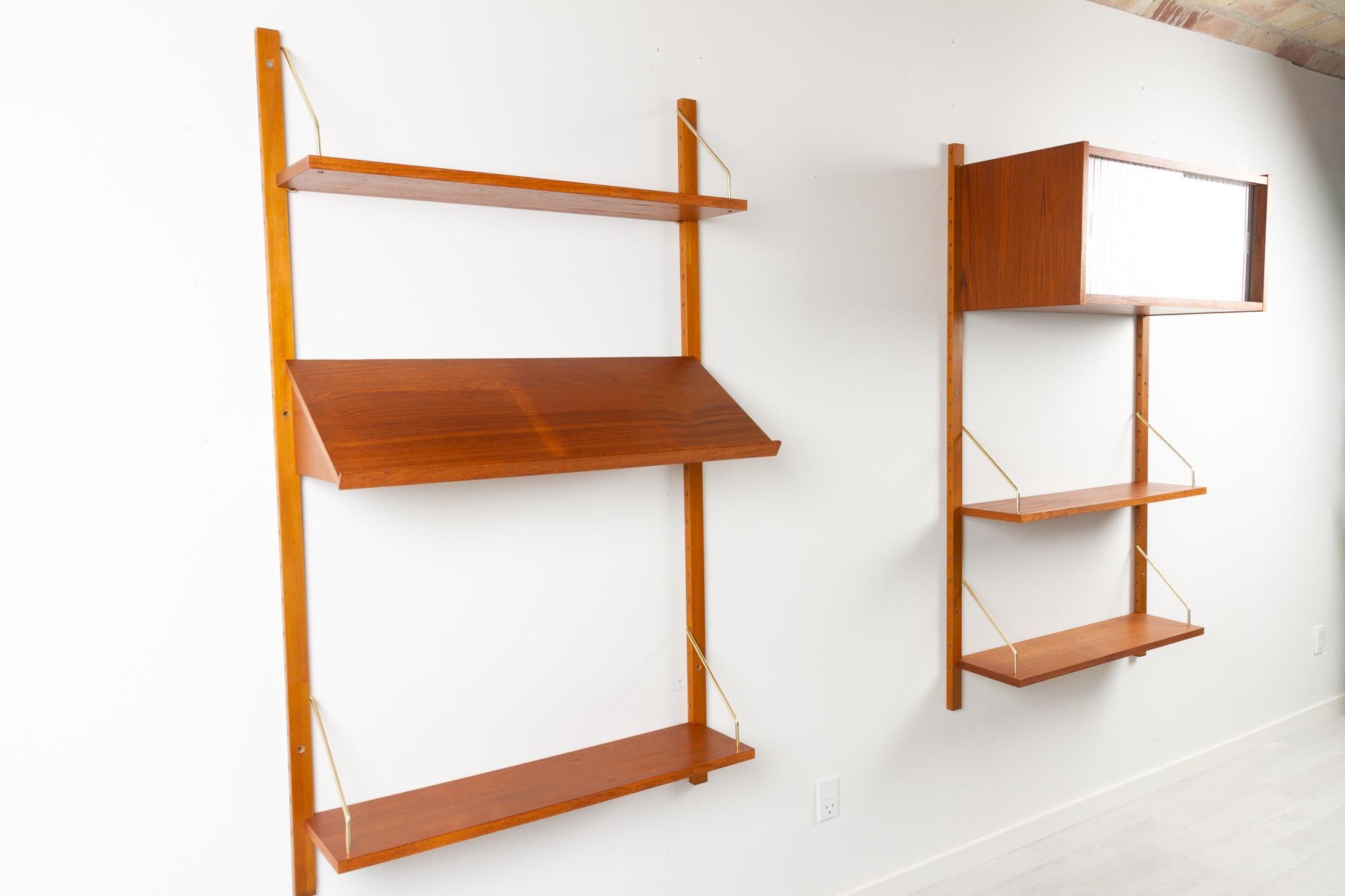 Vintage Danish Teak Modular Wall Unit 1960s In Good Condition For Sale In Asaa, DK