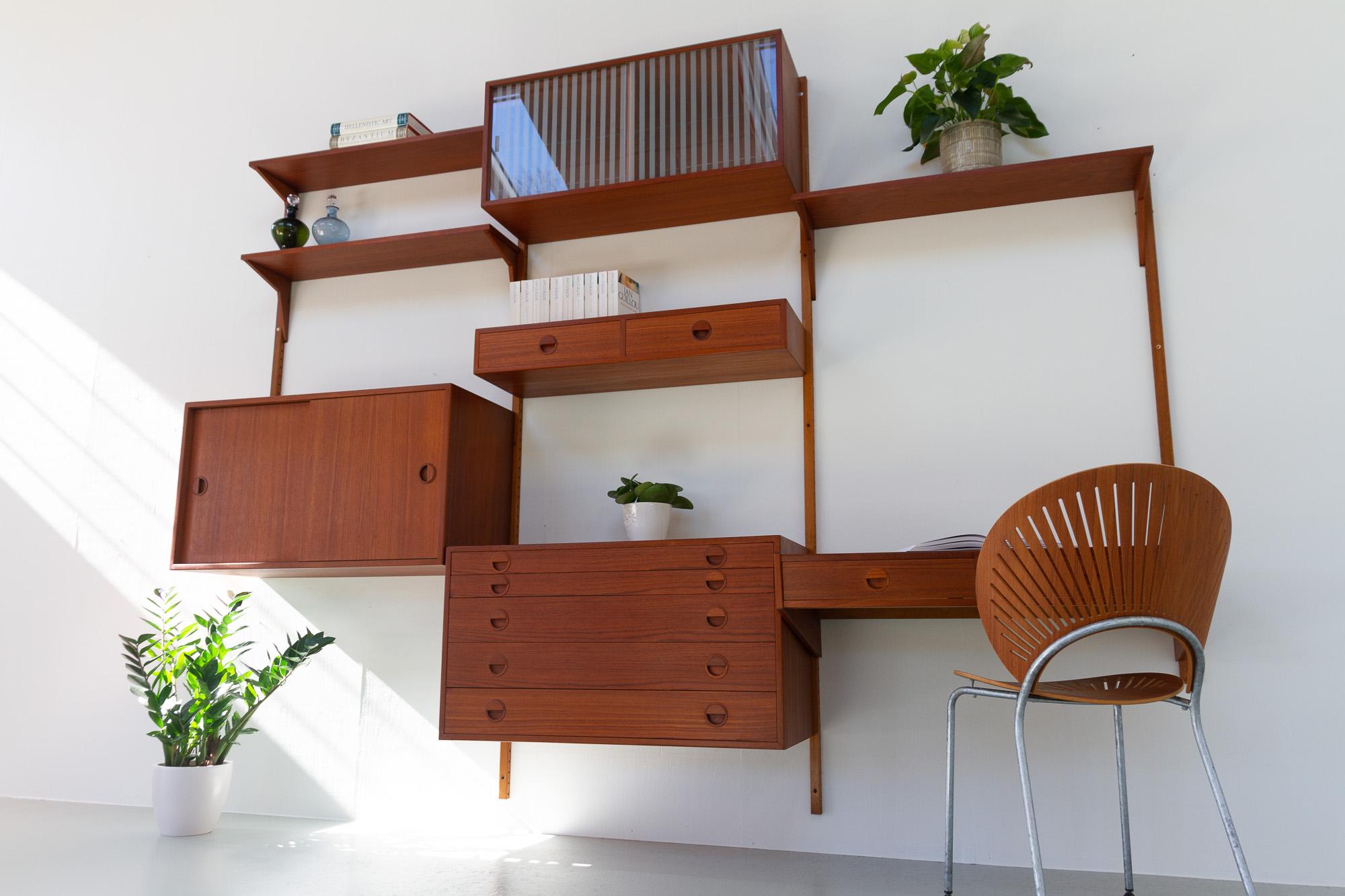 Vintage Danish Teak Modular Wall Unit by HG Furniture, 1960s 14