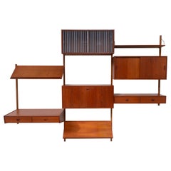 Unité murale modulaire danoise en teck vintage par HG Furniture, années 1960