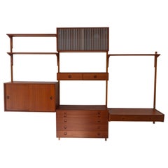 Vintage Danish Teak Modular Wall Unit by HG Furniture, 1960s