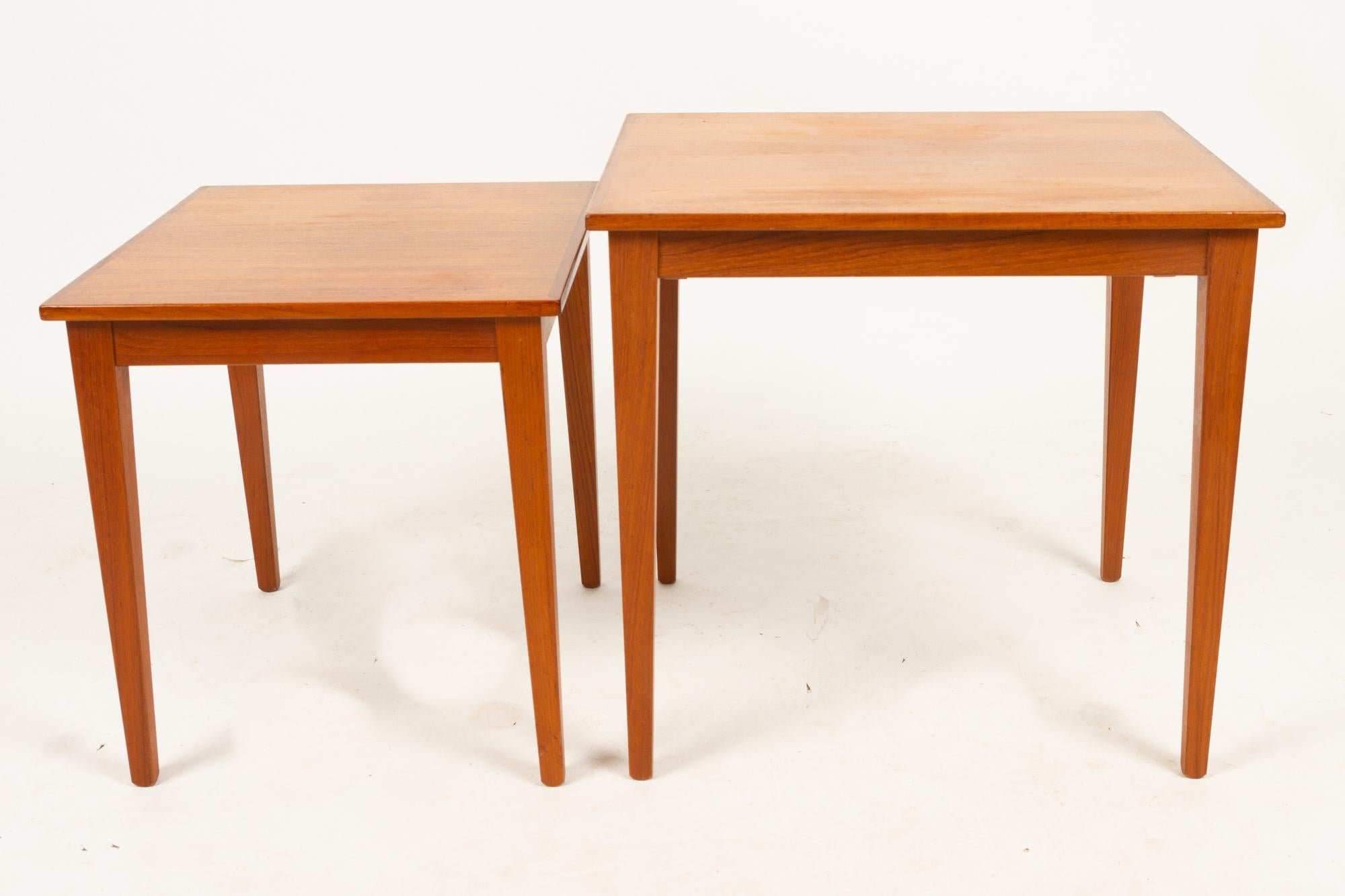 Mid-Century Modern Vintage Danish Teak Nesting Tables, 1960s