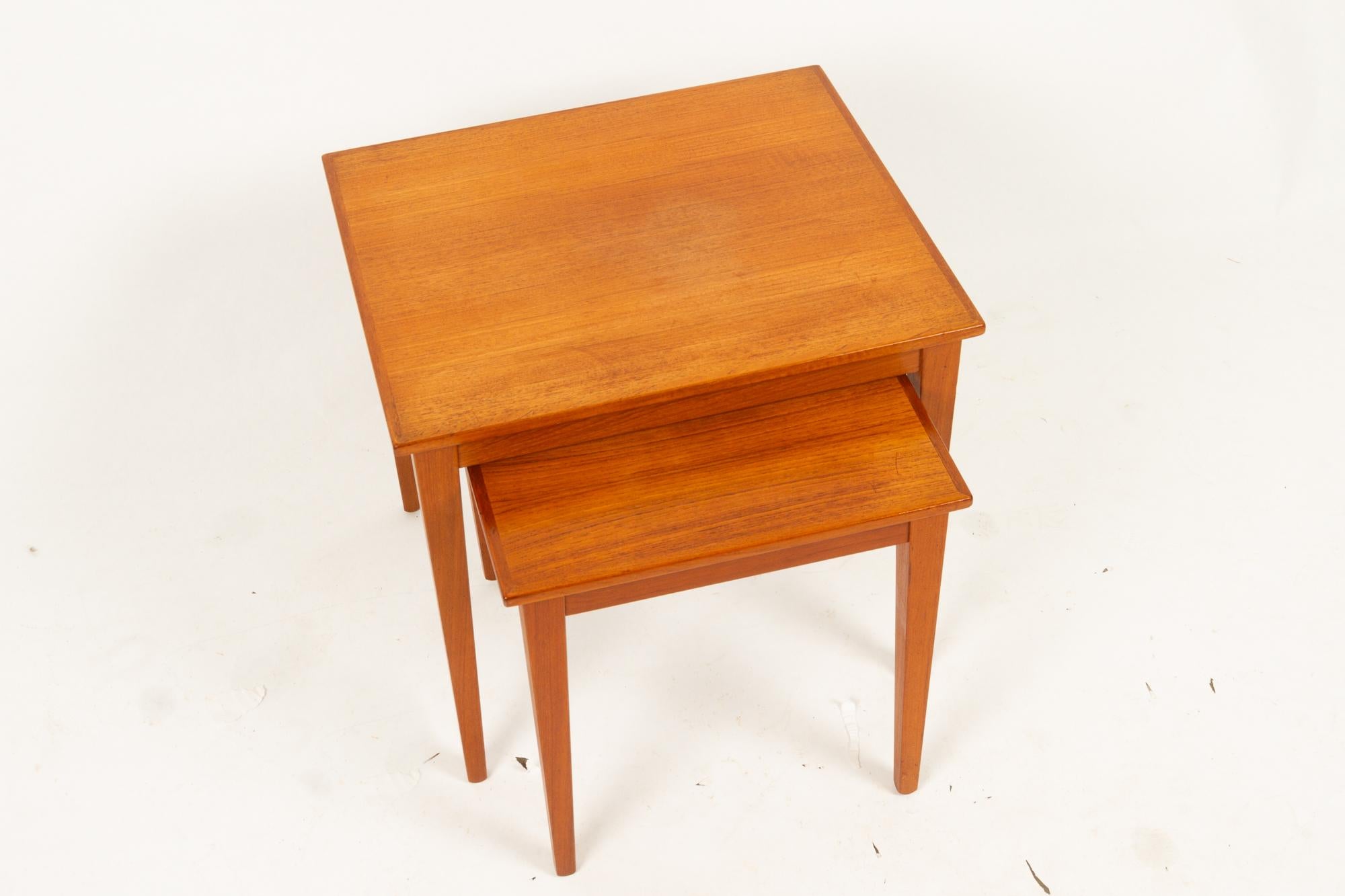 Vintage Danish Teak Nesting Tables, 1960s 2