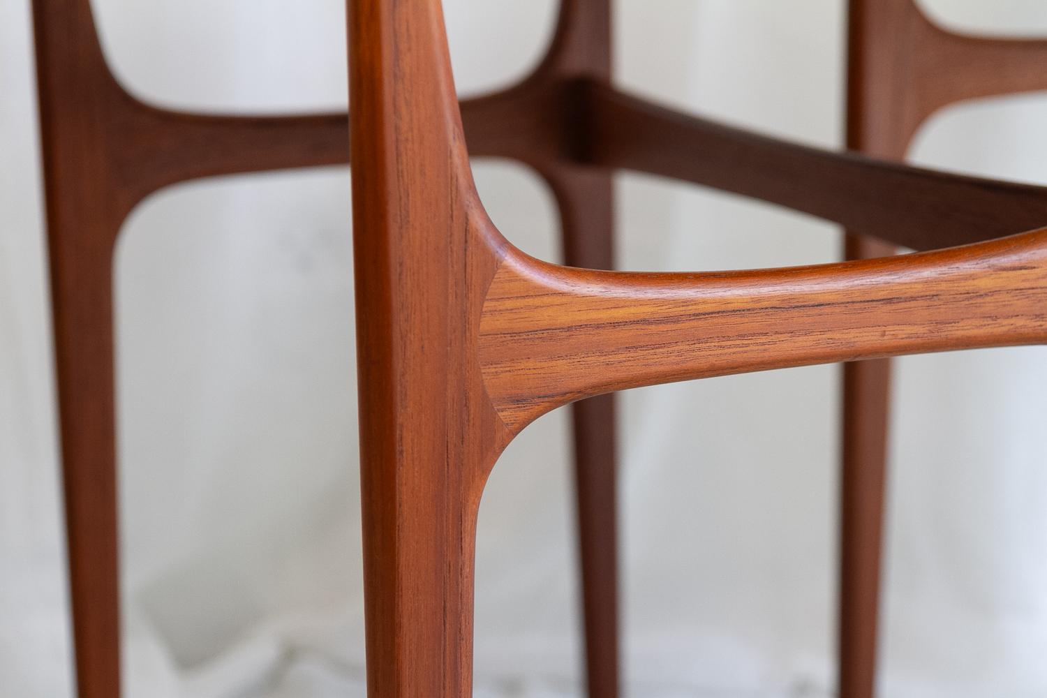 Vintage Danish Teak Nesting Tables by Erling Torvits for Heltborg Møbler 1950s. For Sale 5