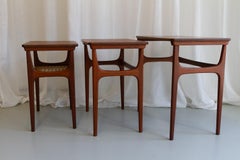 Tavolini d'epoca in teak di Erling Torvits per Heltborg Møbler 1950.