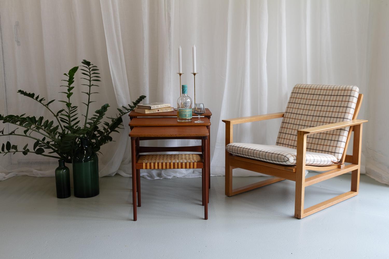 Vintage Danish Teak Nesting Tables by Erling Torvits for Heltborg Møbler 1950s. For Sale 15