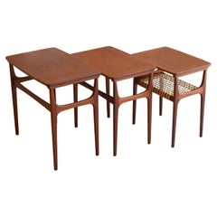 Vintage Danish Teak Nesting Tables von Erling Torvits für Heltborg Møbler 1950s.