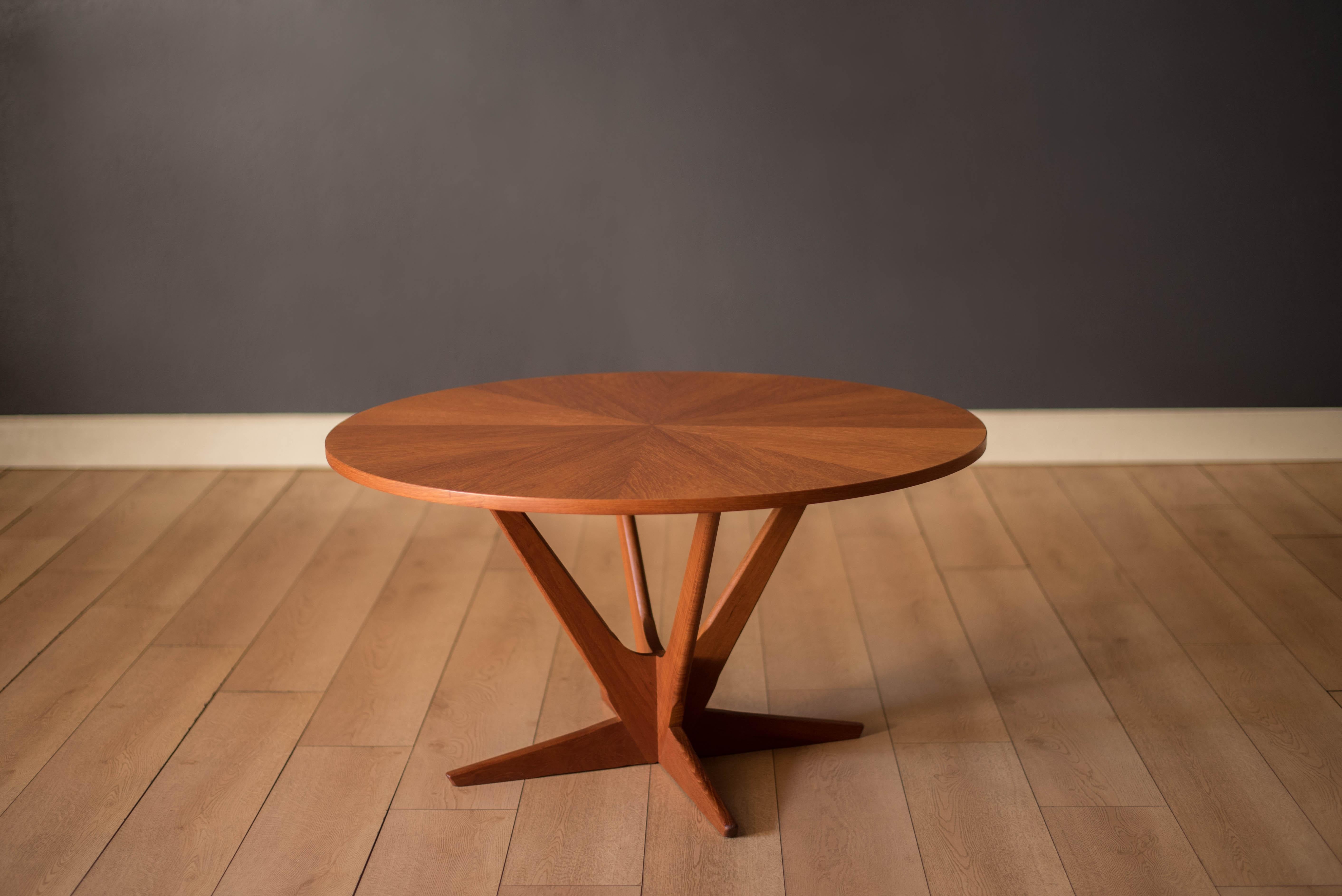 Scandinavian Modern Vintage Danish Teak Occasional Coffee Table by Søren Georg Jensen for Kubus For Sale