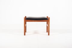 Vintage Danish Teak Ottoman / Stool by Hugo Frandsen for Spøttrup, Denmark, 1960