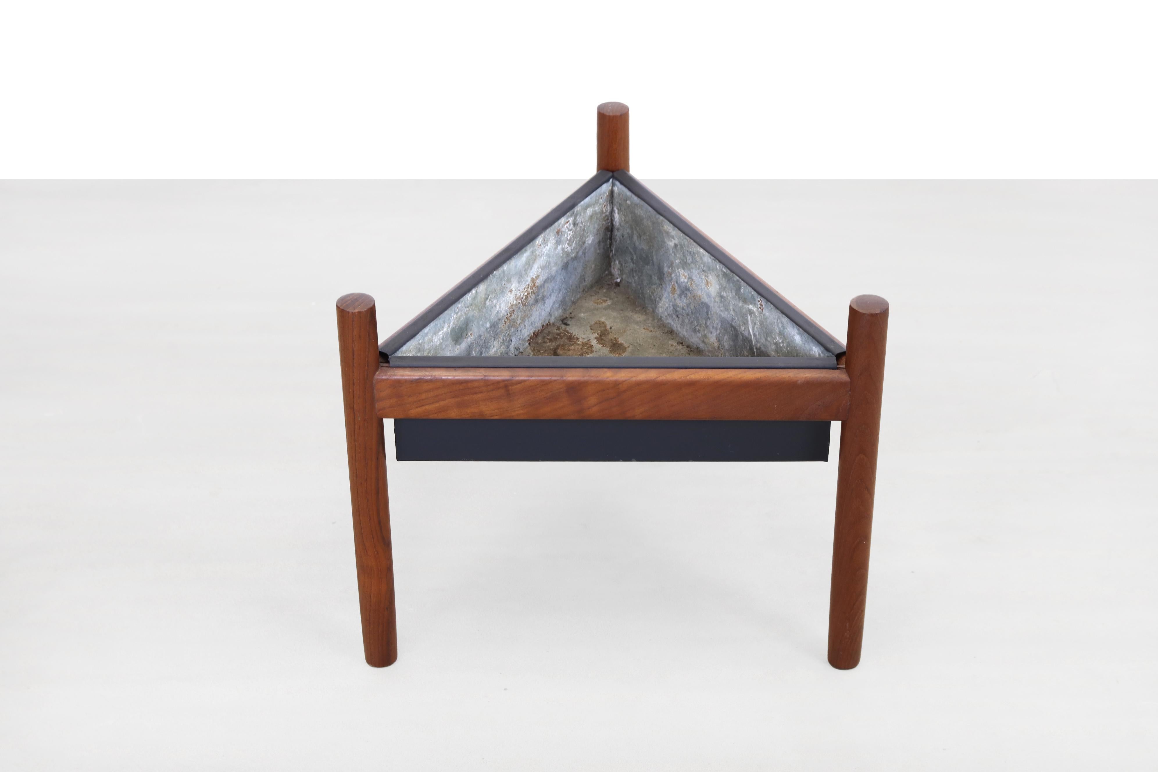 Painted Vintage Danish Teak Planter for Spøttrup