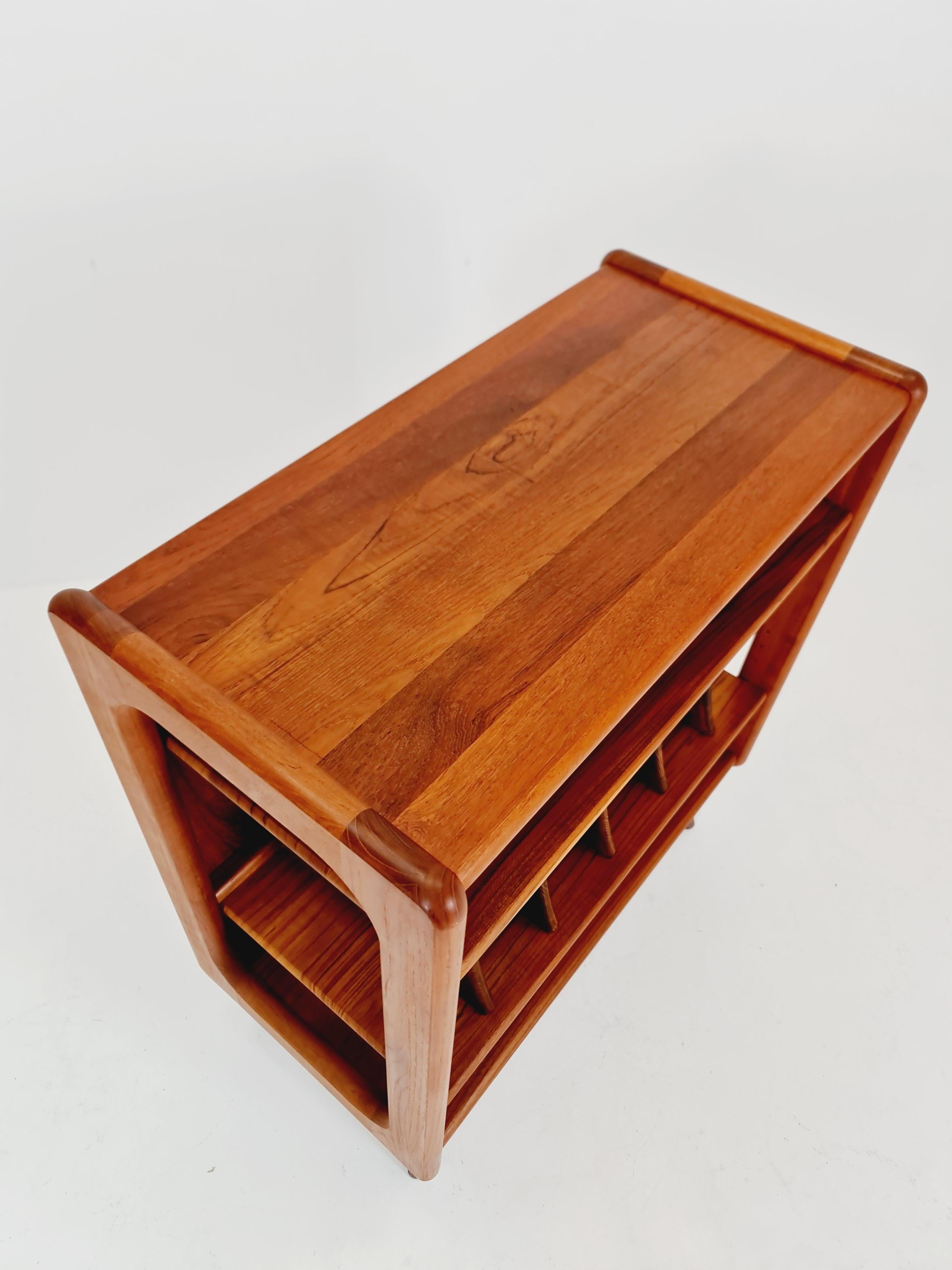 Vintage Danish teak record cabinet sideboard By Salin Möbler , 1960s 5