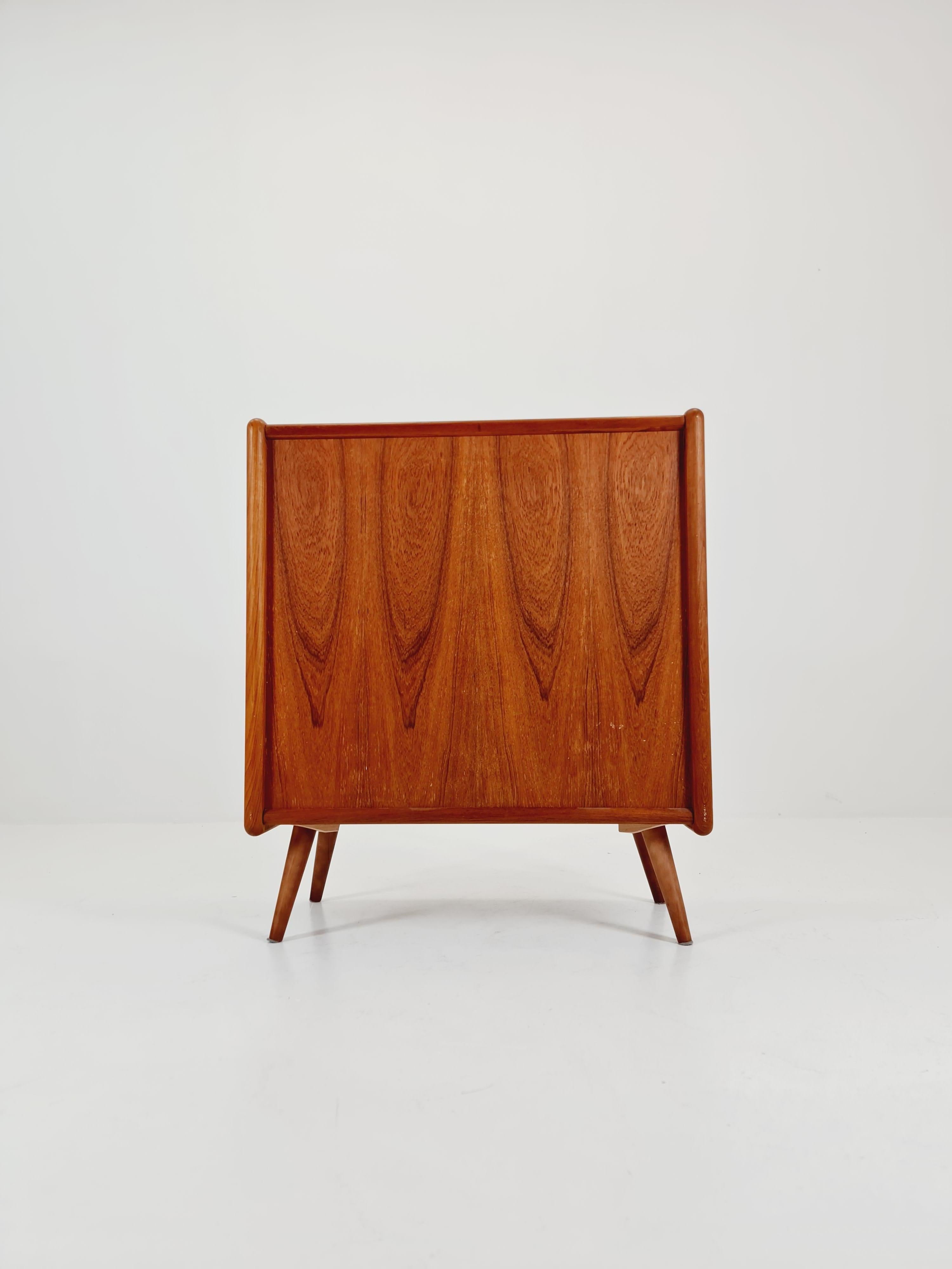 Vintage Danish teak record cabinet sideboard By Salin Möbler , 1960s 6