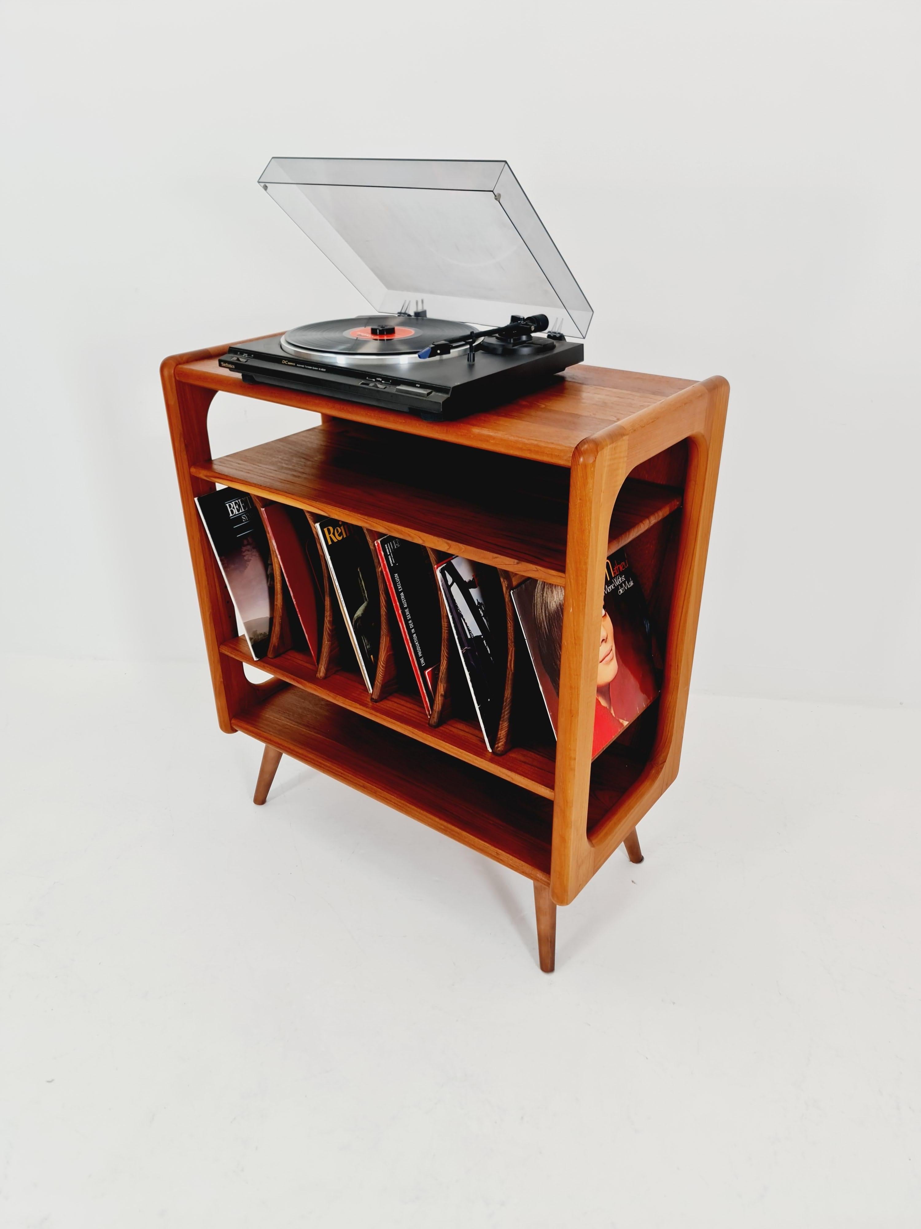 Mid-20th Century Vintage Danish teak record cabinet sideboard By Salin Möbler , 1960s