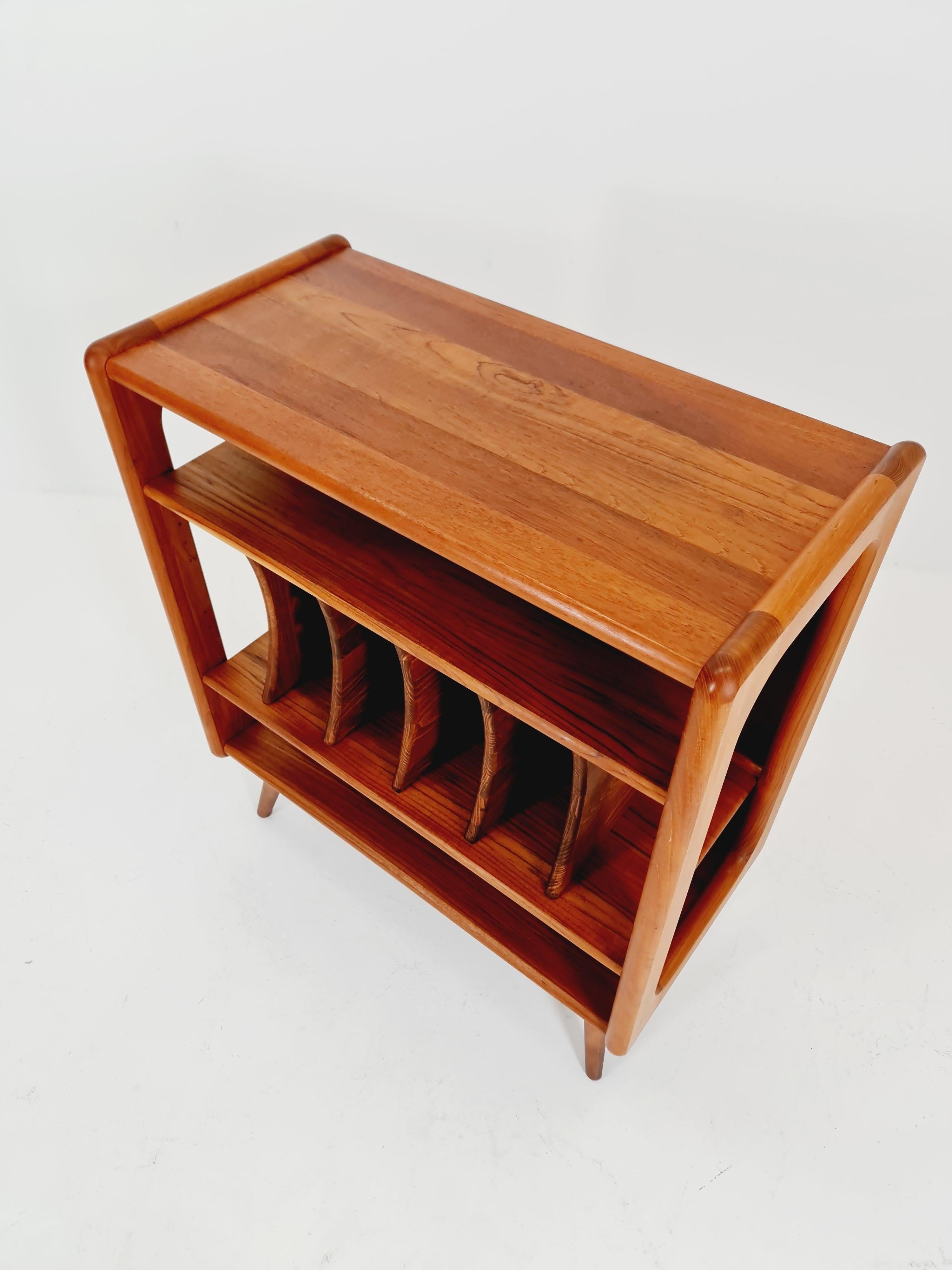 Vintage Danish teak record cabinet sideboard By Salin Möbler , 1960s 1