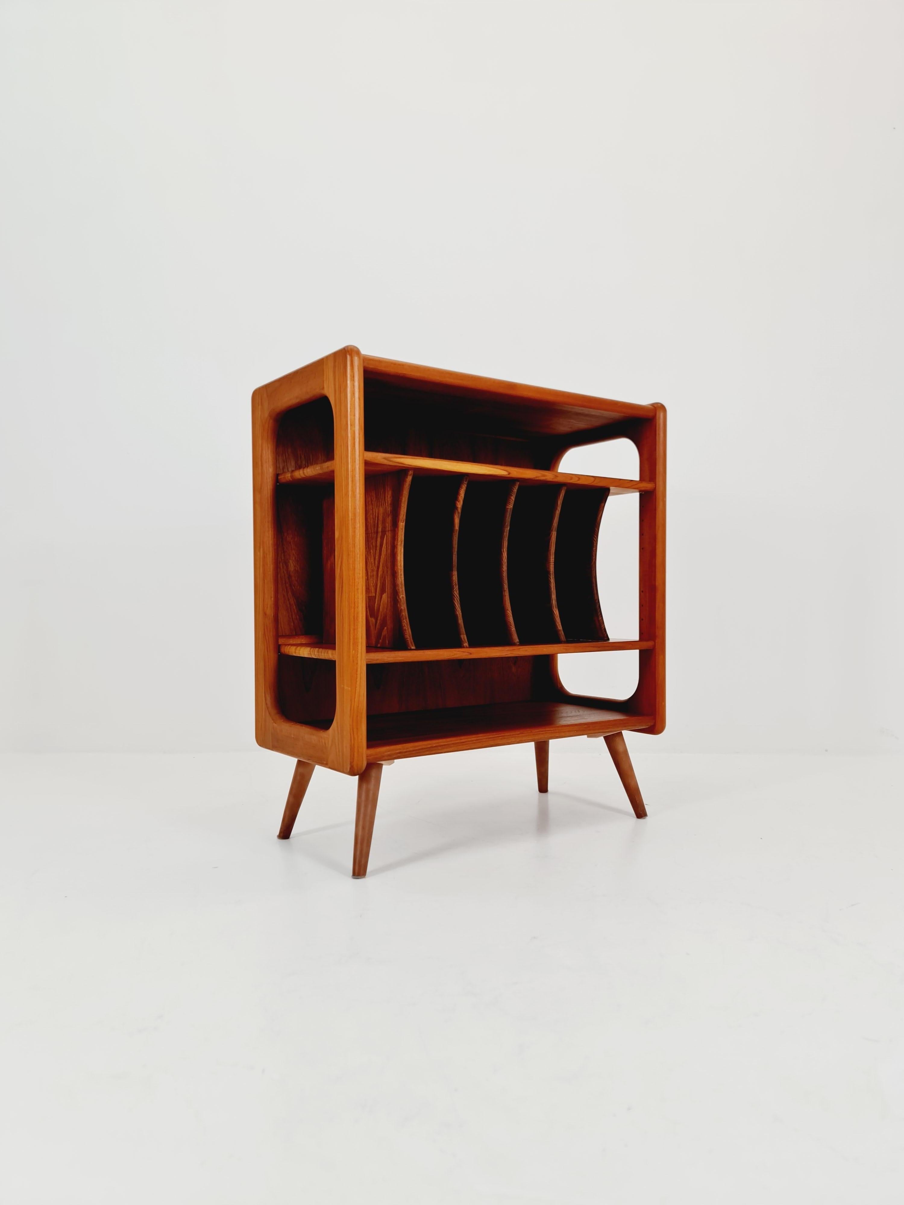 Vintage Danish teak record cabinet sideboard By Salin Möbler , 1960s 2