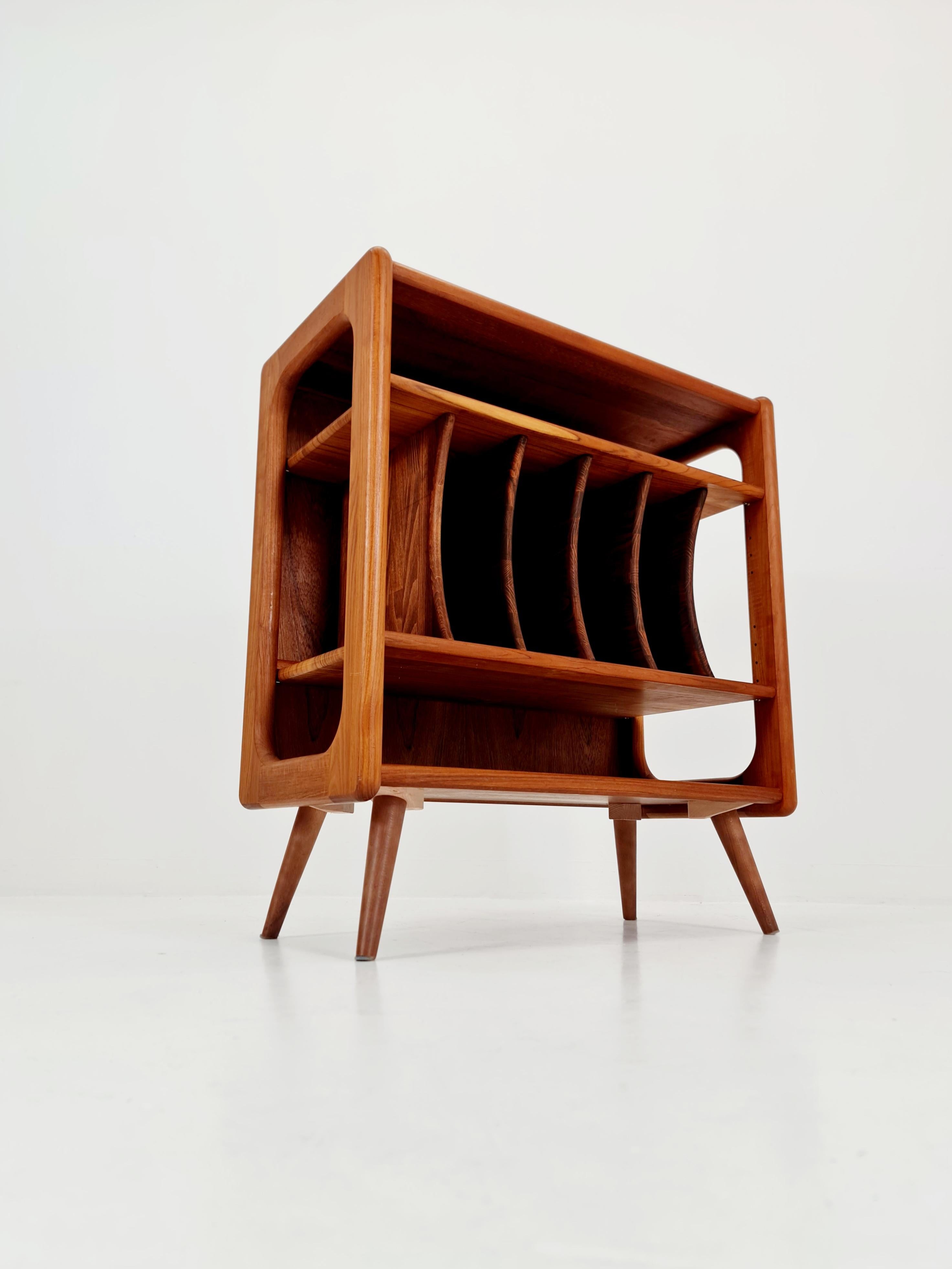 Vintage Danish teak record cabinet sideboard By Salin Möbler , 1960s 3