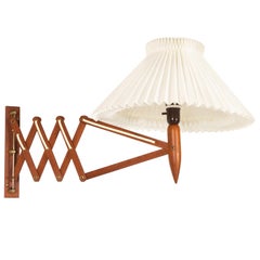 Dänische Vintage Scherenwandlampe aus Teak von Lyfa:: 1960er