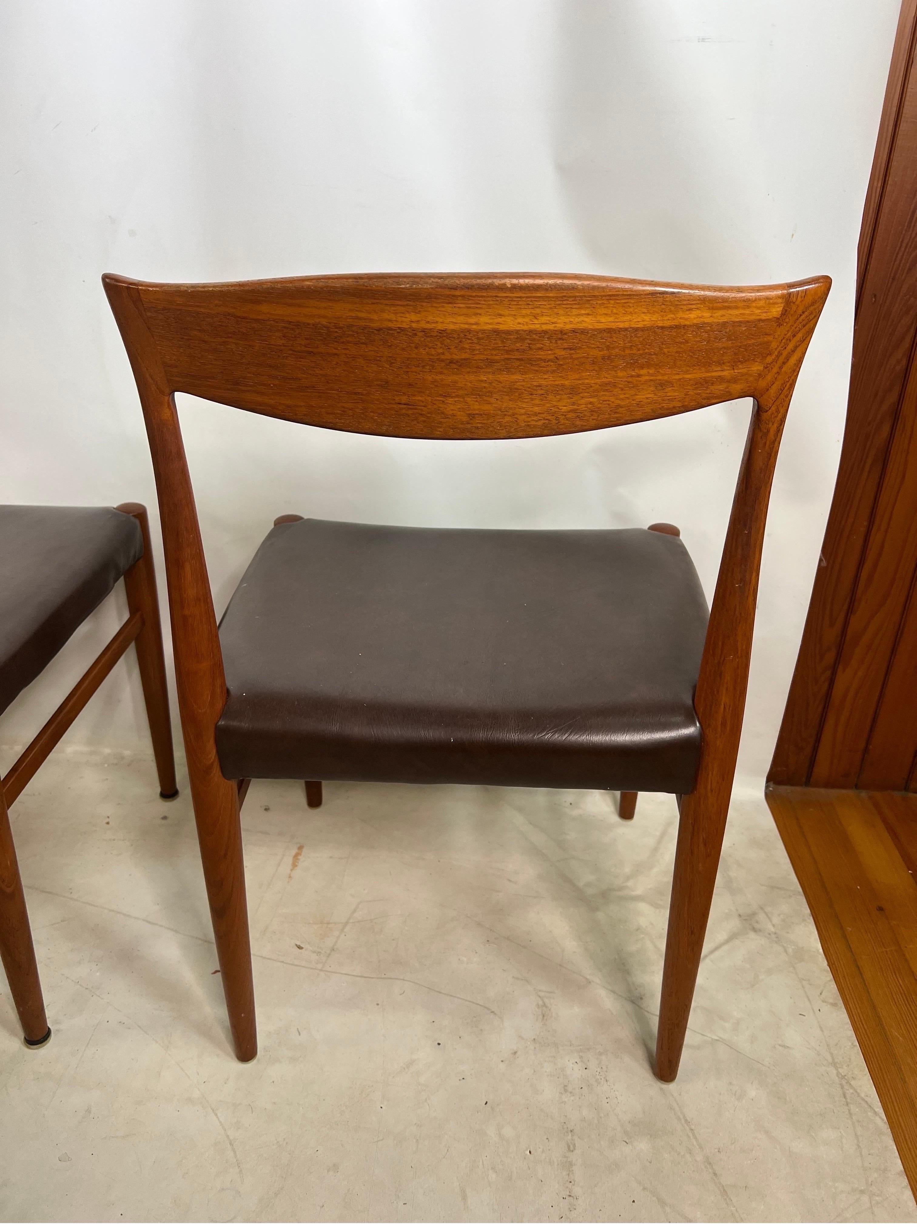 Vintage Danish Teak Sculptural Dining Chairs - a Set of 6 For Sale 7