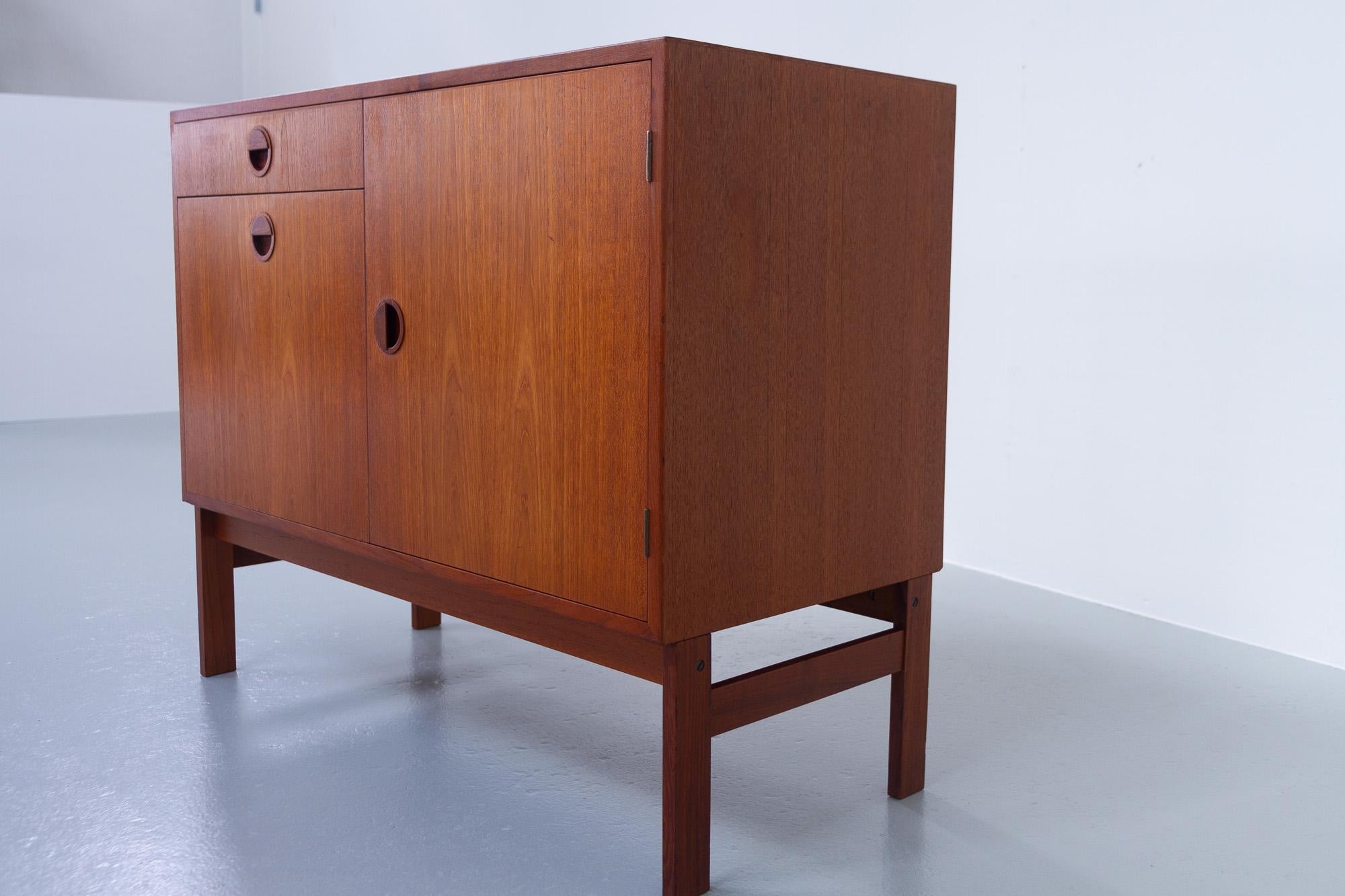 Scandinavian Modern Vintage Danish Teak Sewing Cabinet by HG Furniture, 1960s
