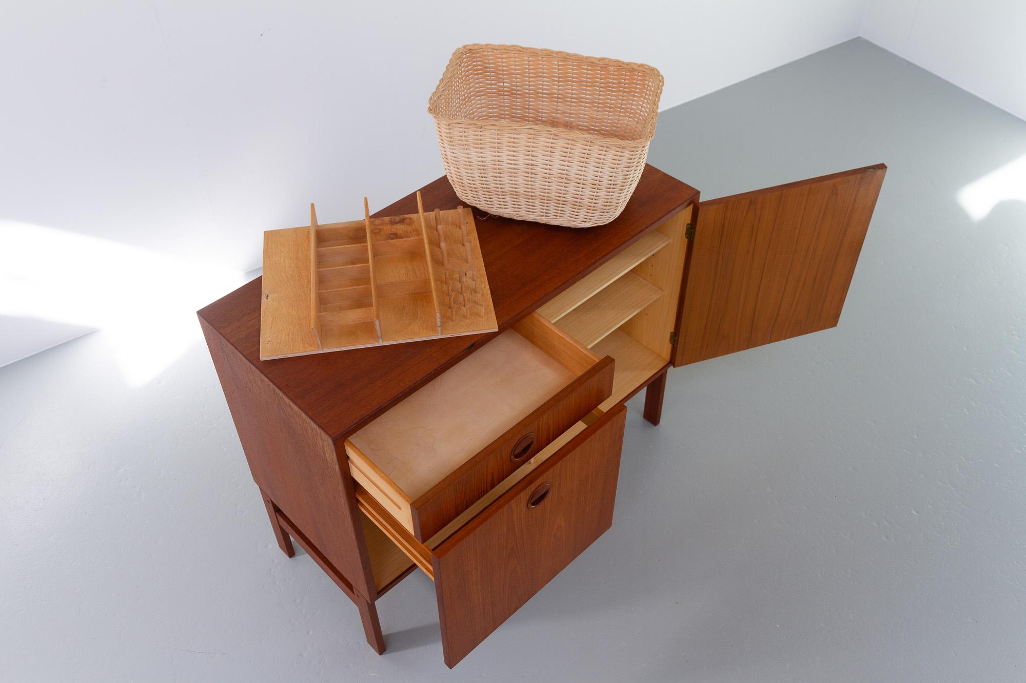 Vintage Danish Teak Sewing Cabinet by HG Furniture, 1960s 4