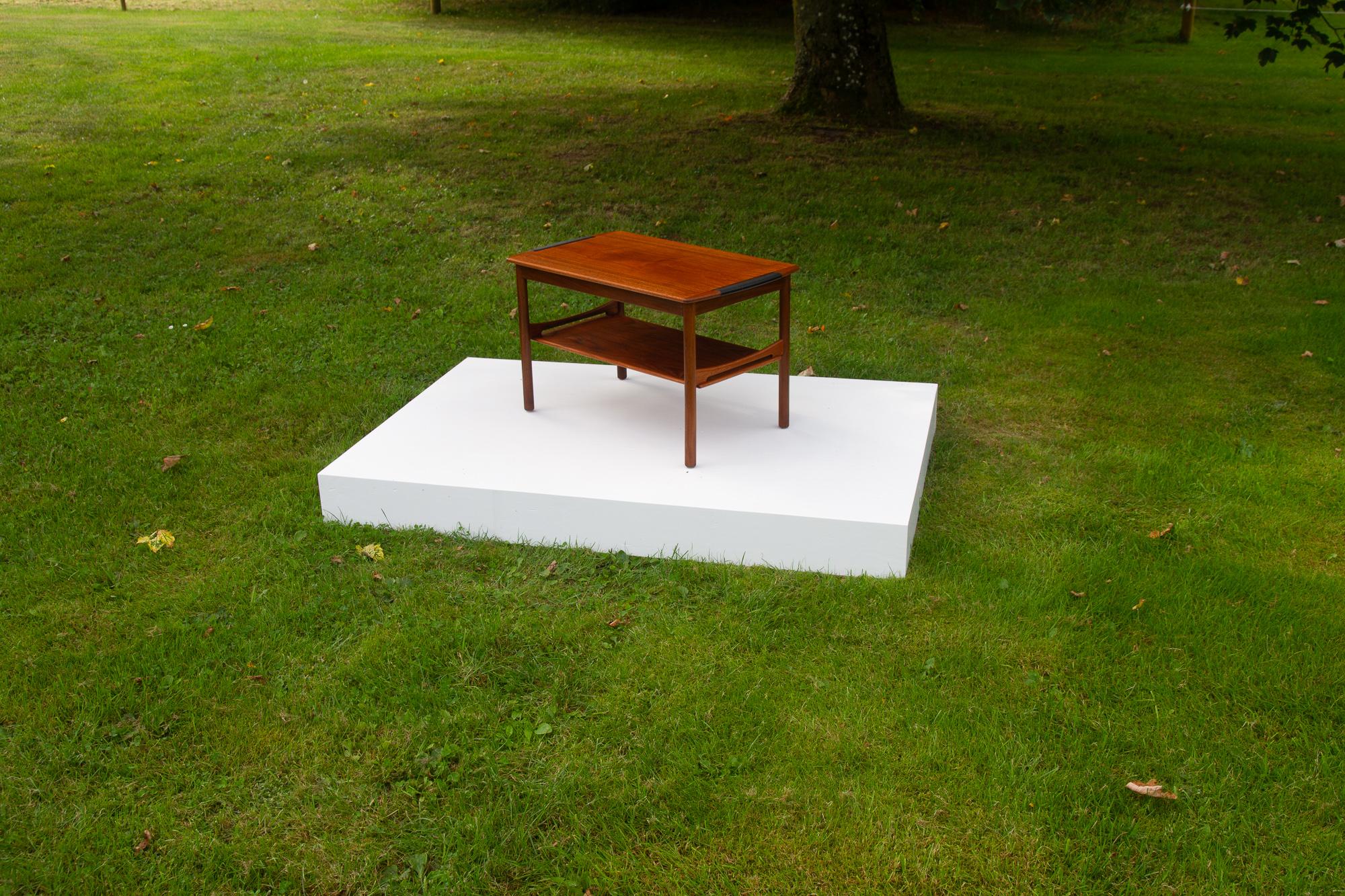Vintage Danish Teak Side Table, 1960s For Sale 14